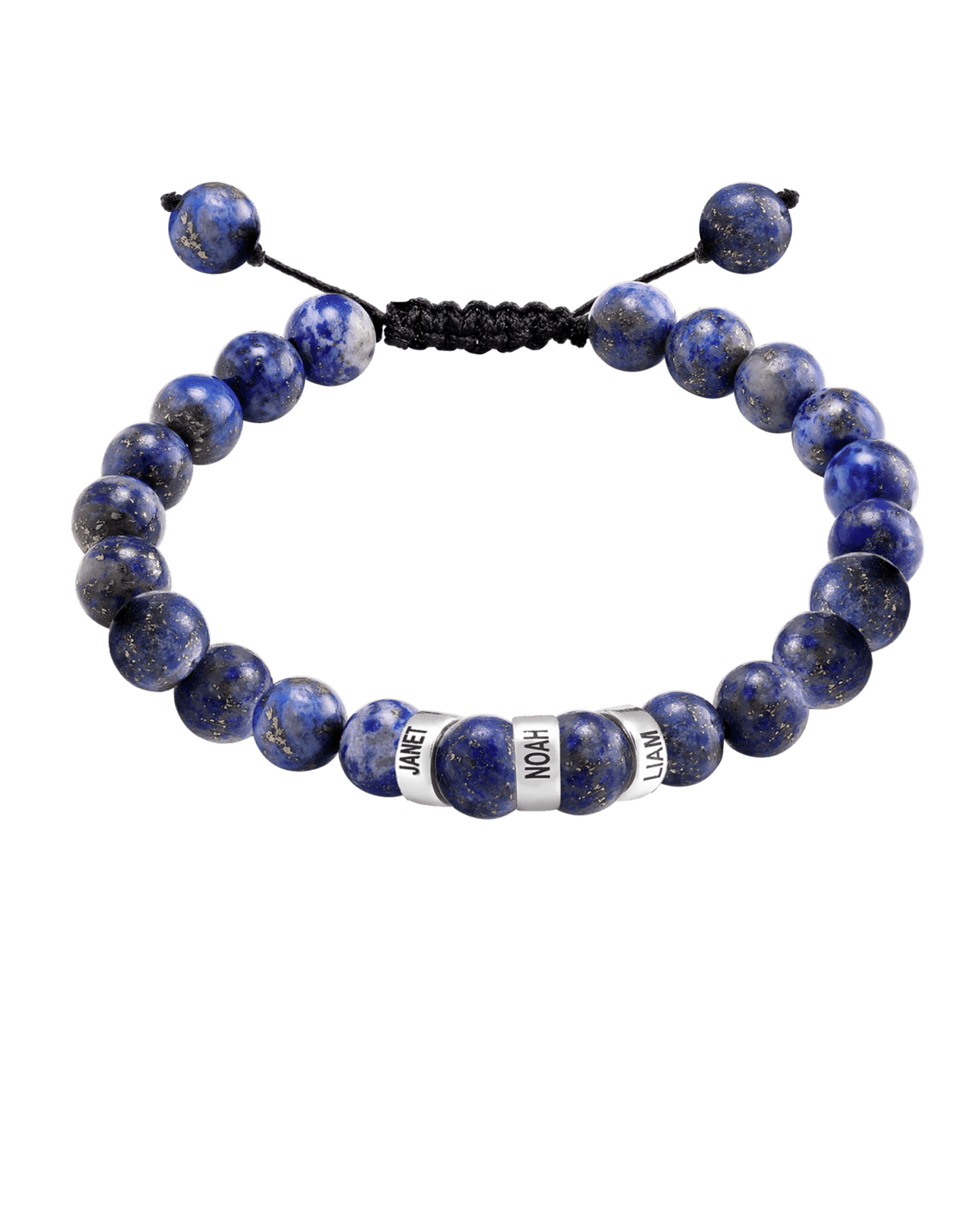 Bracelet de Perles de Lapis-Lazuli Bleu - Argent 925 Bracelets magal-dev 3 Lien(s) 