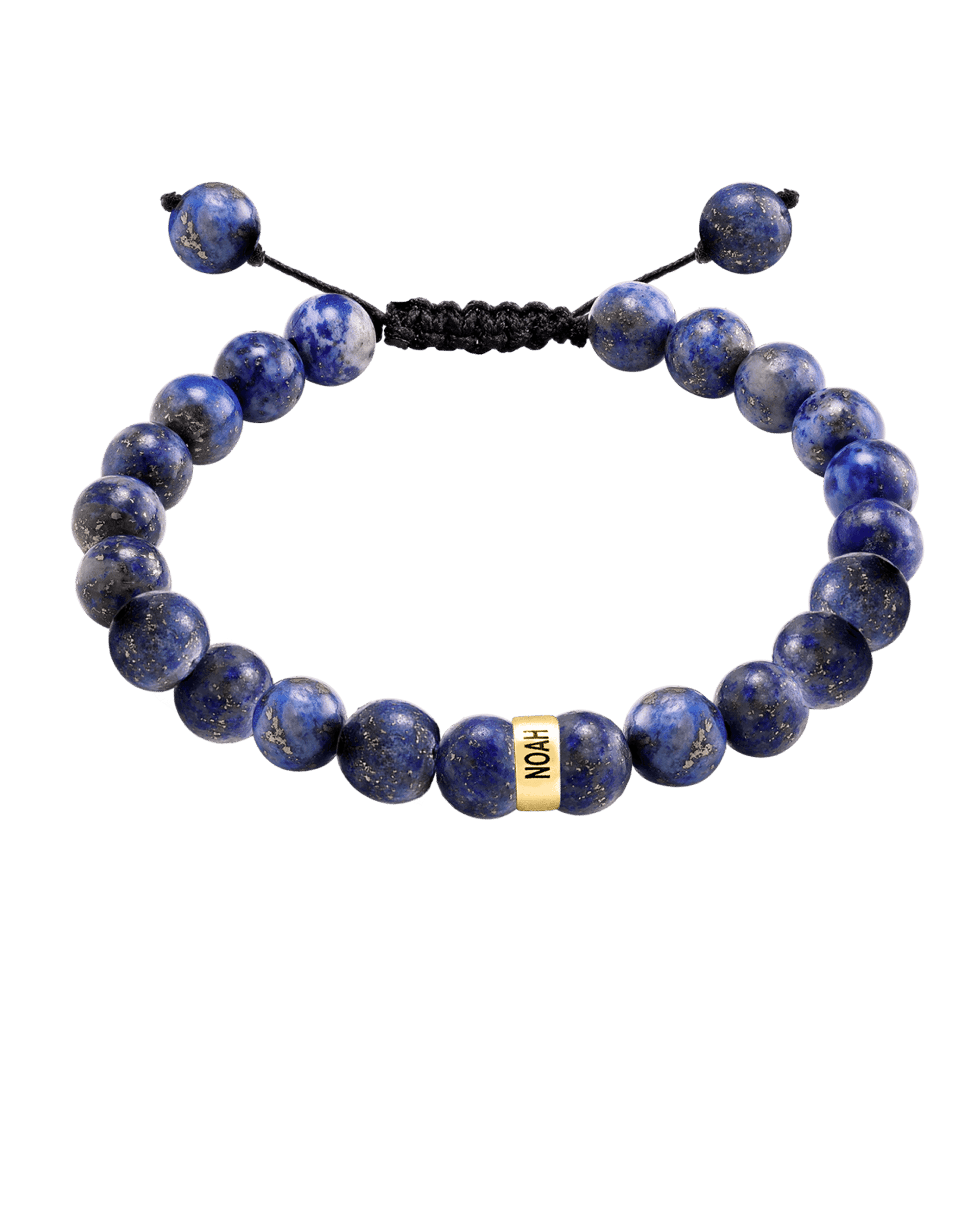 Bracelet de Perles de Lapis-Lazuli Bleu - Or Jaune 14 carats Bracelets magal-dev 1 Lien 