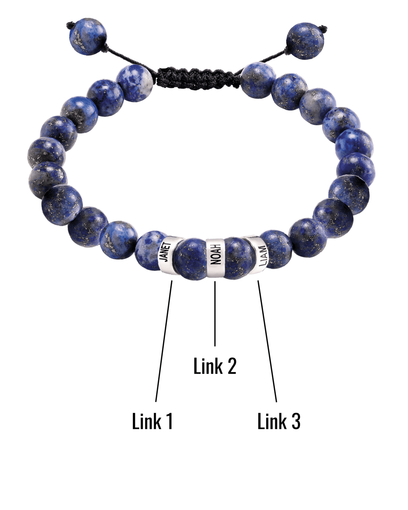 Bracelet de Perles de Lapis-Lazuli Bleu - Or Jaune 14 carats Bracelets magal-dev 