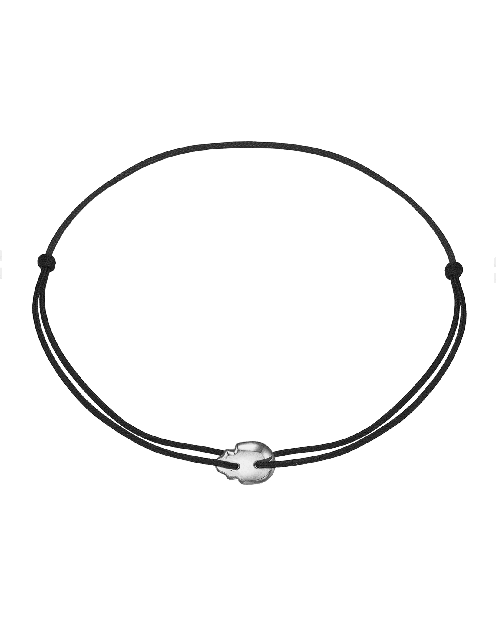 Bracelet Skull - Or Blanc 14 carats Bracelets magal-dev Noir 