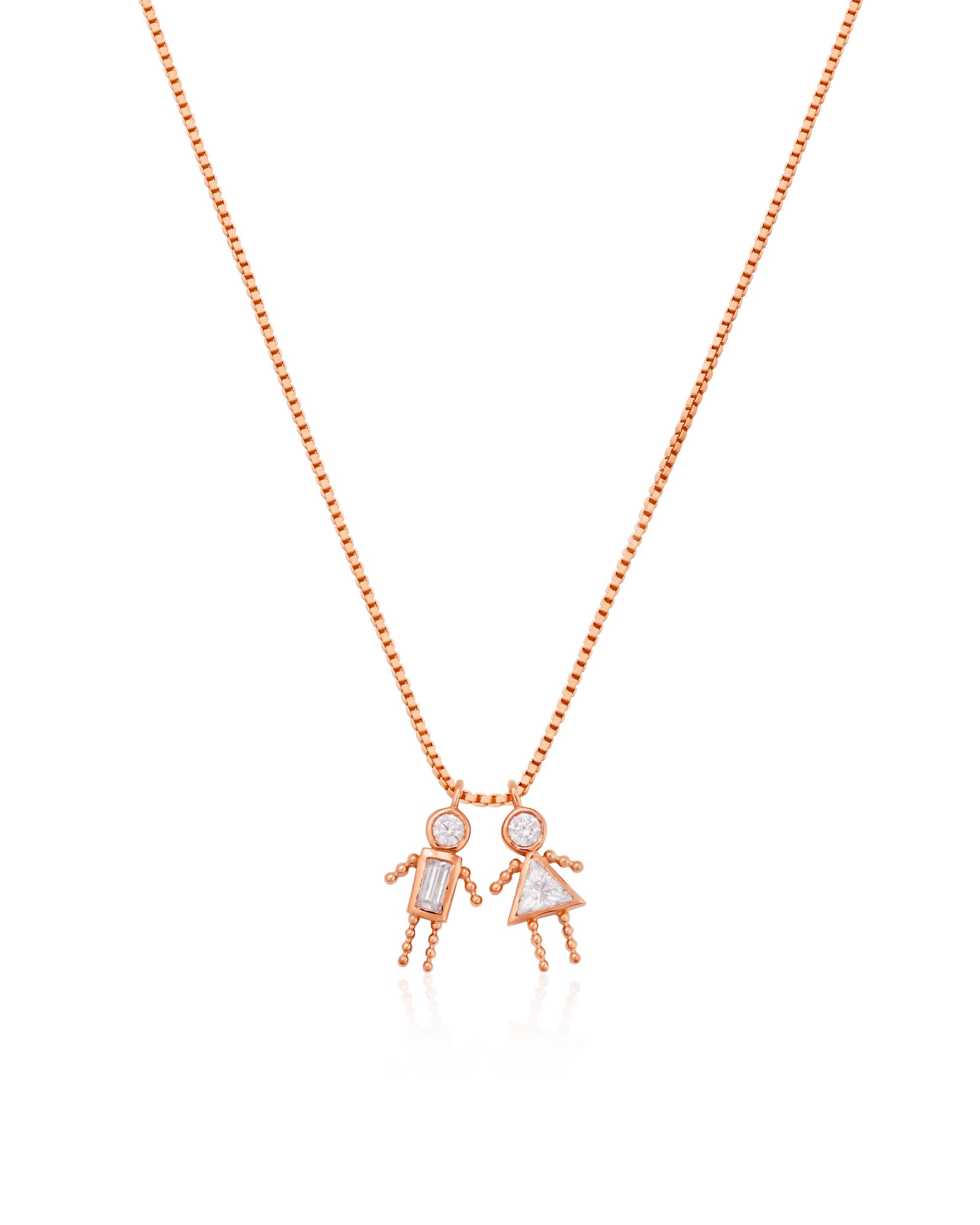 Mini Me Collier - Or Rose Plaqué 18 carats Necklaces magal-dev 1 40cm 