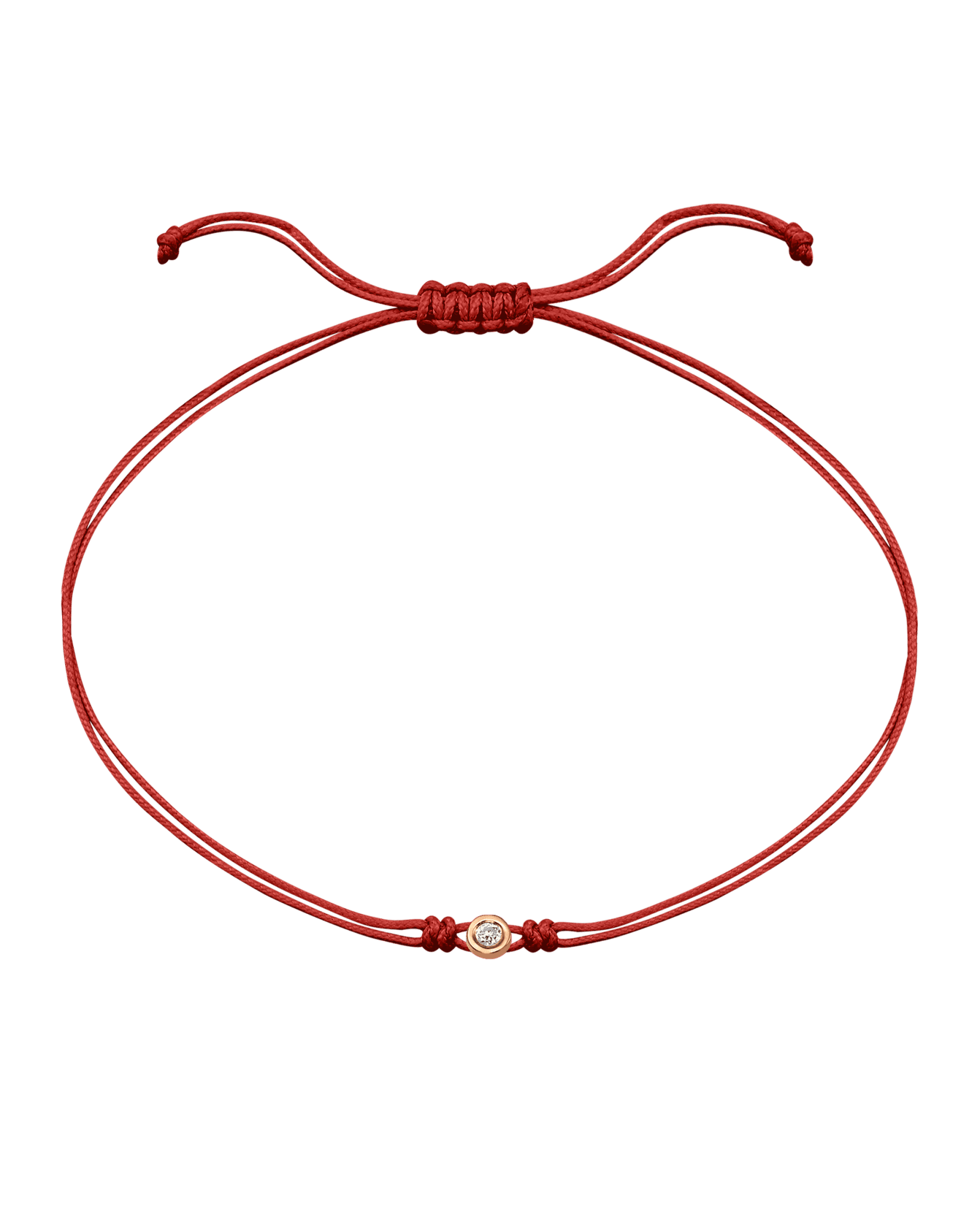 Le String of Love - Or Rose 14 carats Bracelets magal-dev Rouge Small: 0.03 carats 