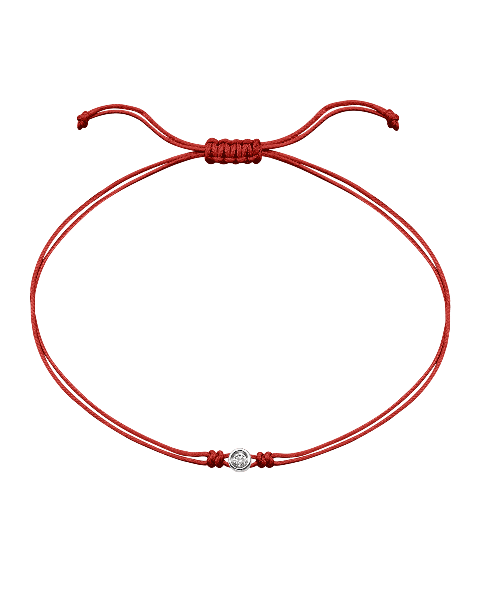 Le String of Love - Or Blanc 14 carats Bracelets magal-dev Rouge Small: 0.03 carats 