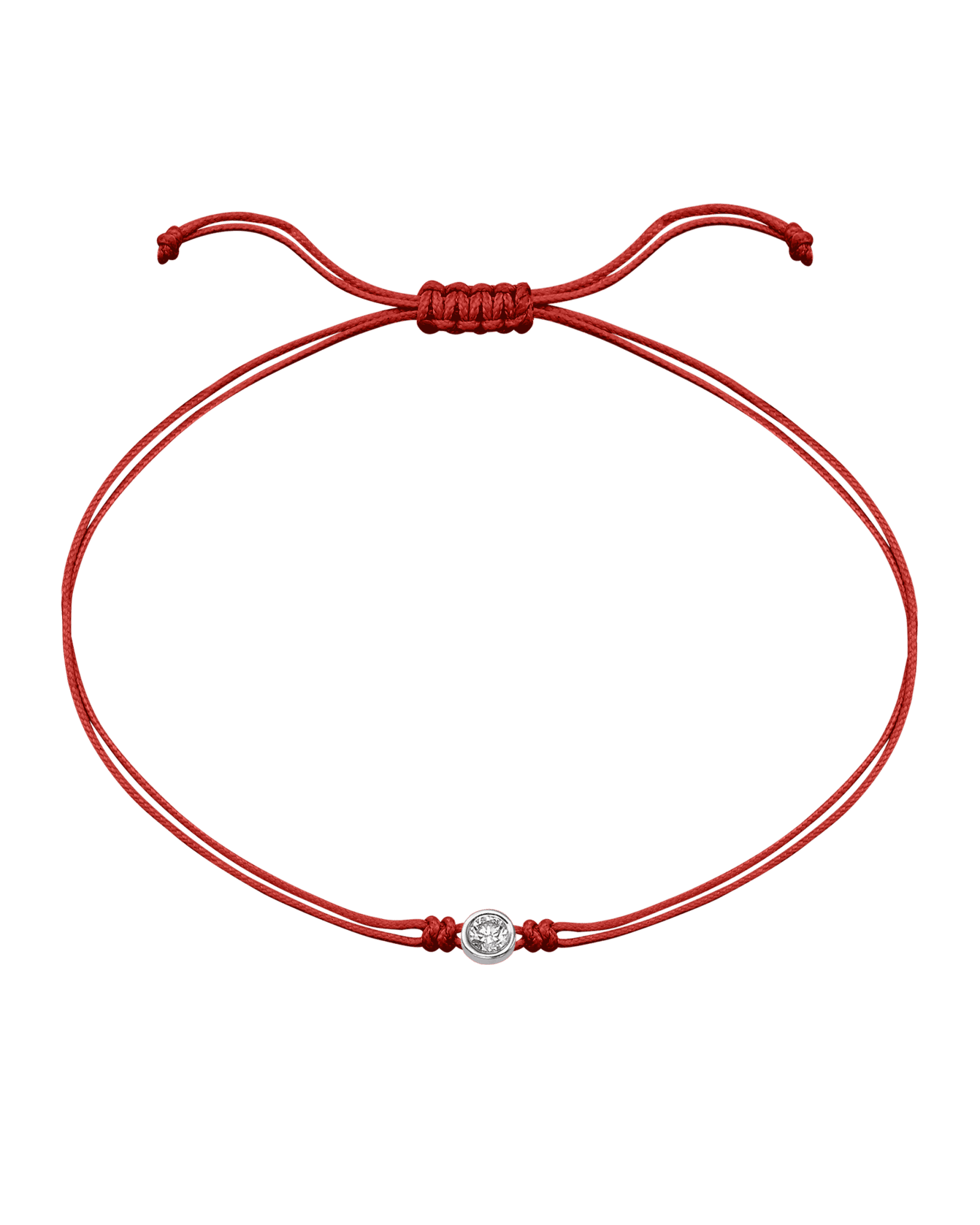 Le String of Love - Or Blanc 14 carats Bracelets magal-dev Rouge Large: 0.10 carats 