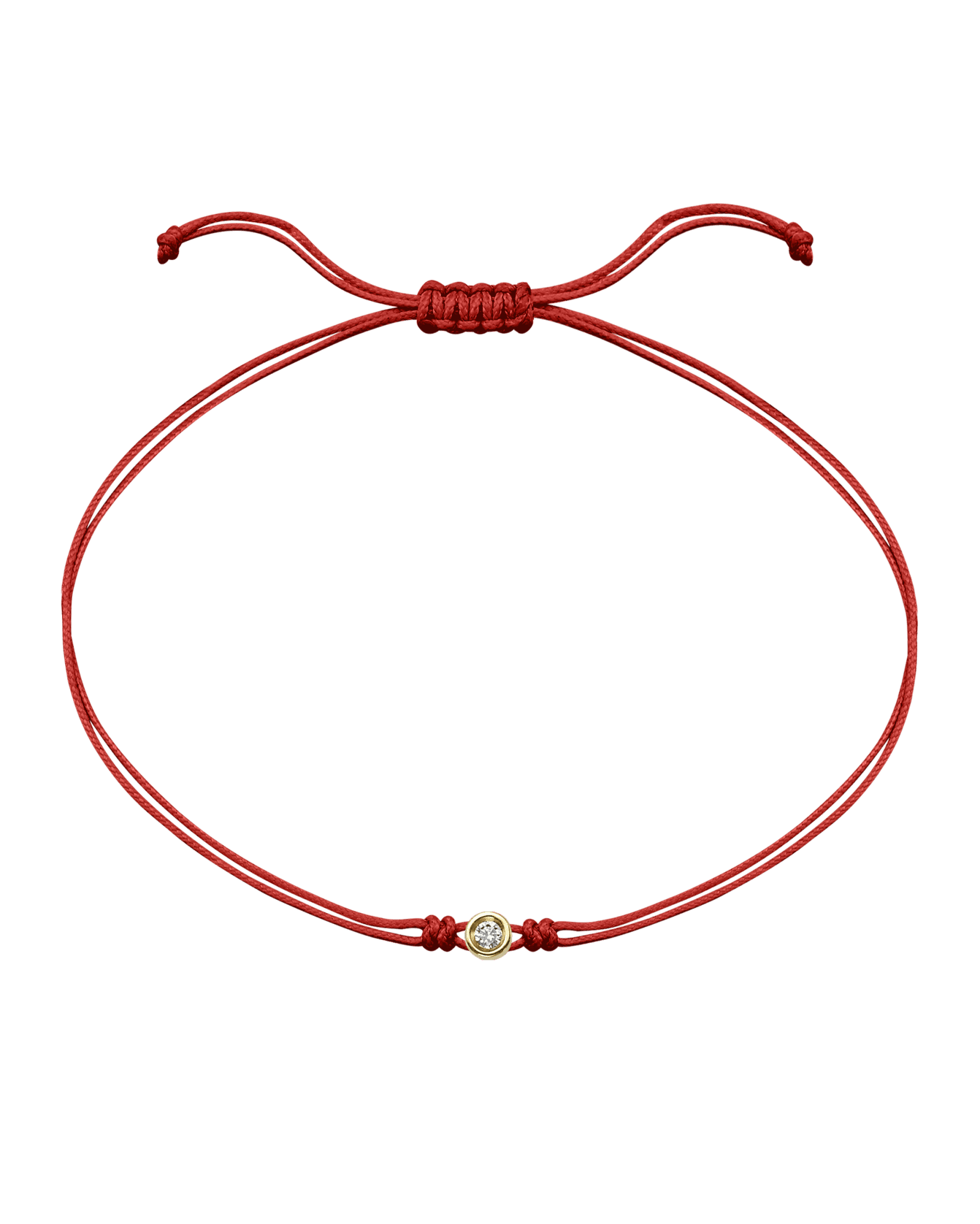 Le String of Love - Or Jaune 14 carats Bracelets magal-dev Rouge Small: 0.03 carats 