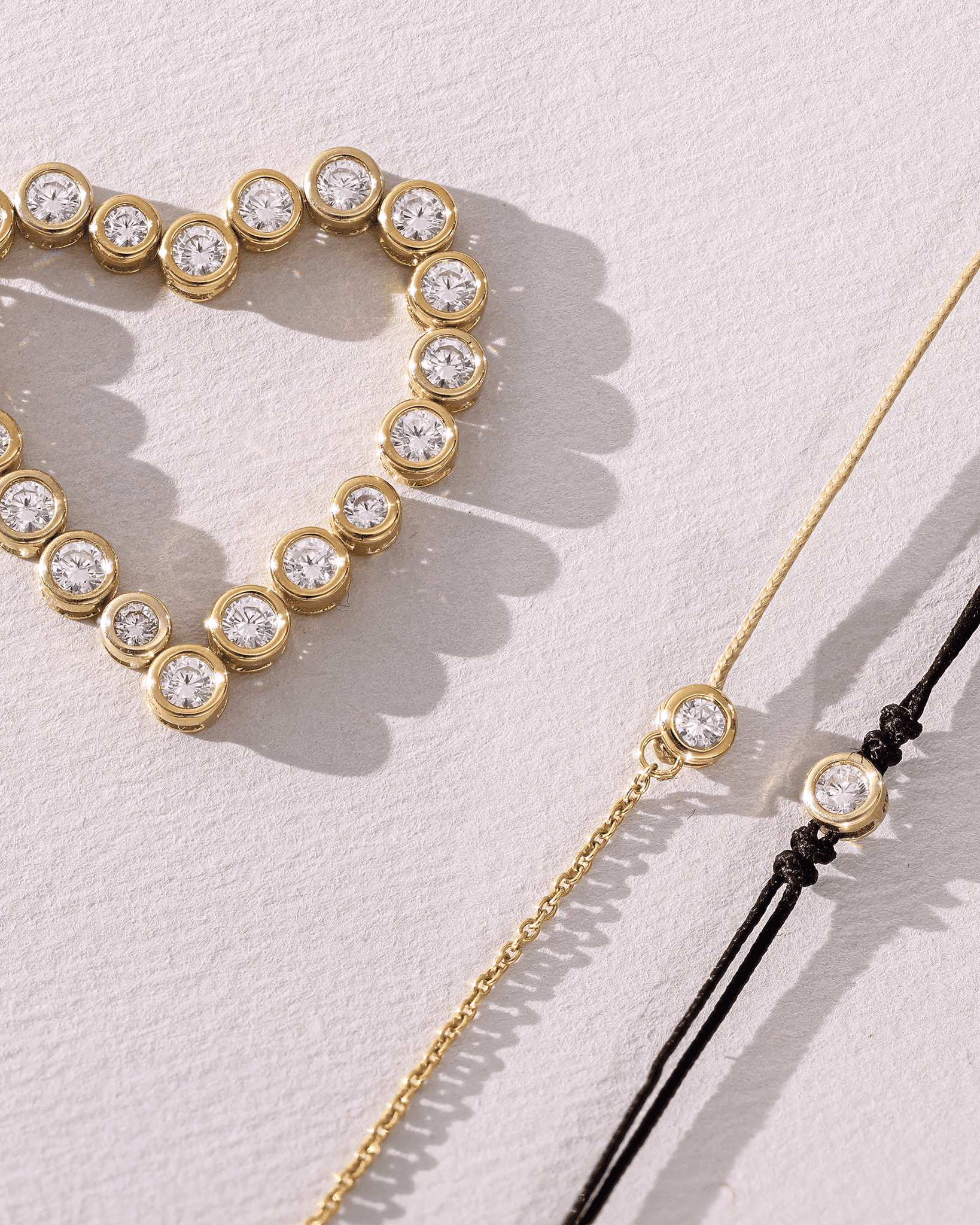 String of Love Chaînette - Or Blanc 14 carats Bracelet 14K Solid Gold 