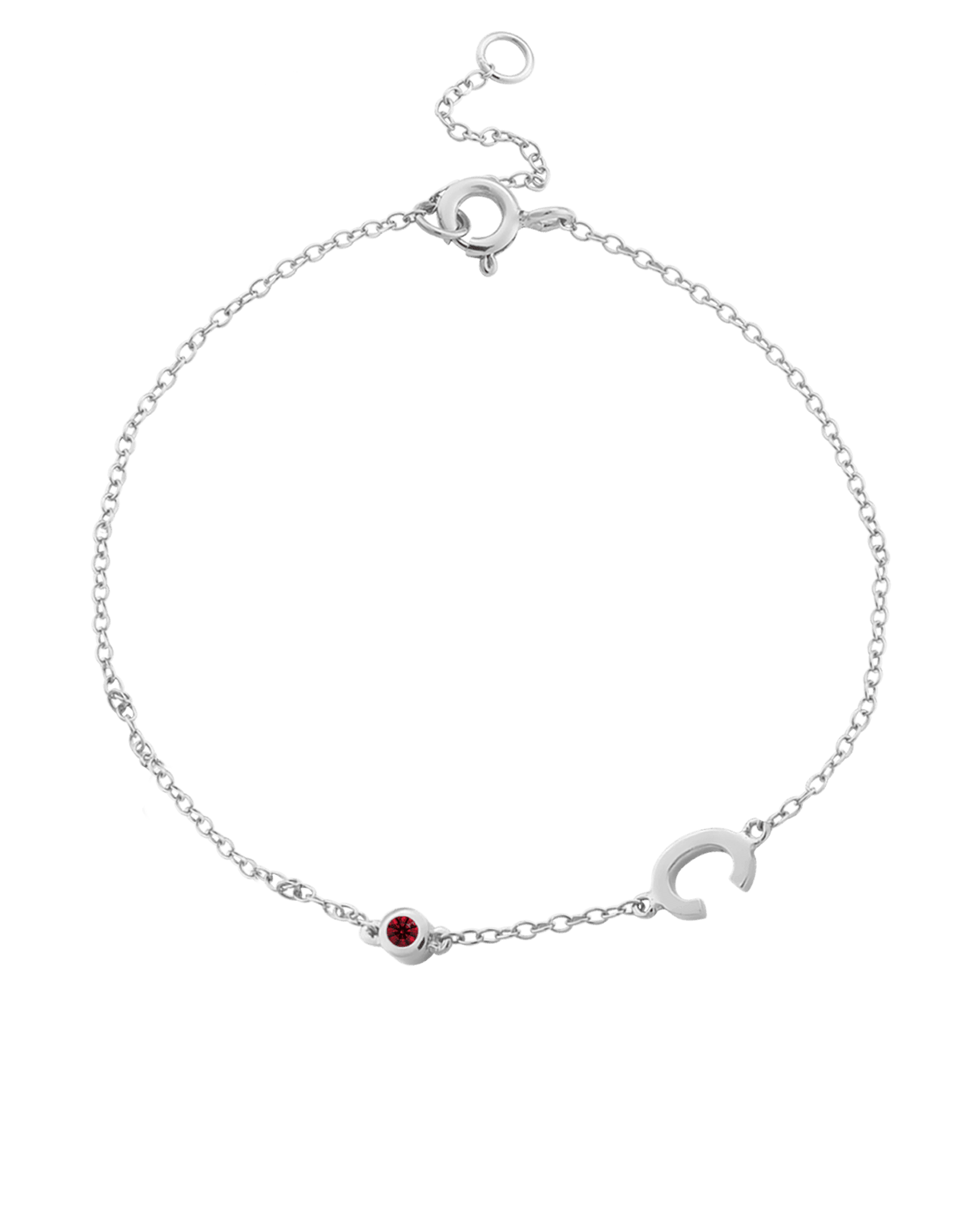 Bracelet Initiale(s) Pierres Précieuses - Or Jaune 14 carats Bracelets magal-dev 