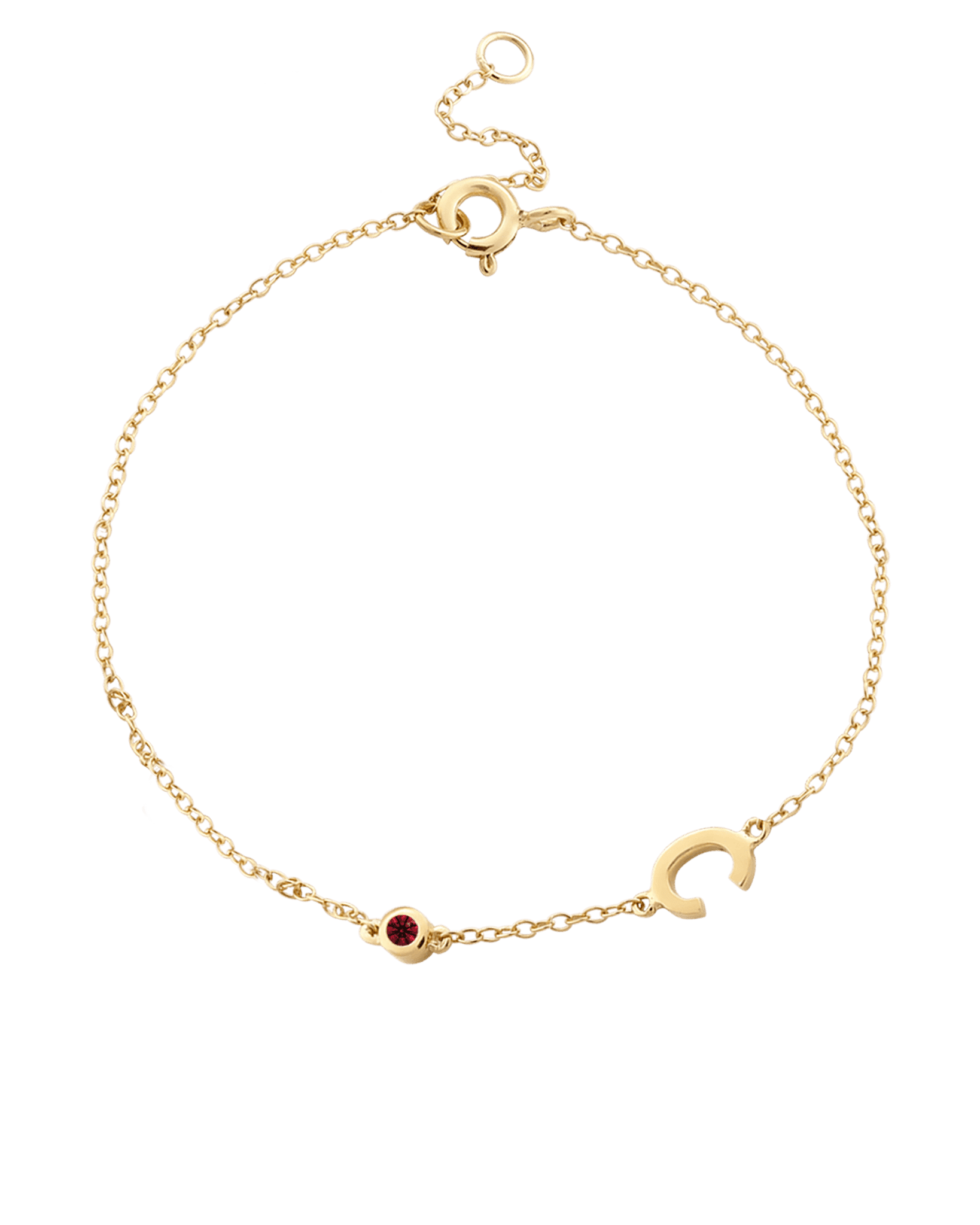 Bracelet Initiale(s) Pierres Précieuses - Or Jaune Plaqué 18 carats Bracelets magal-dev 