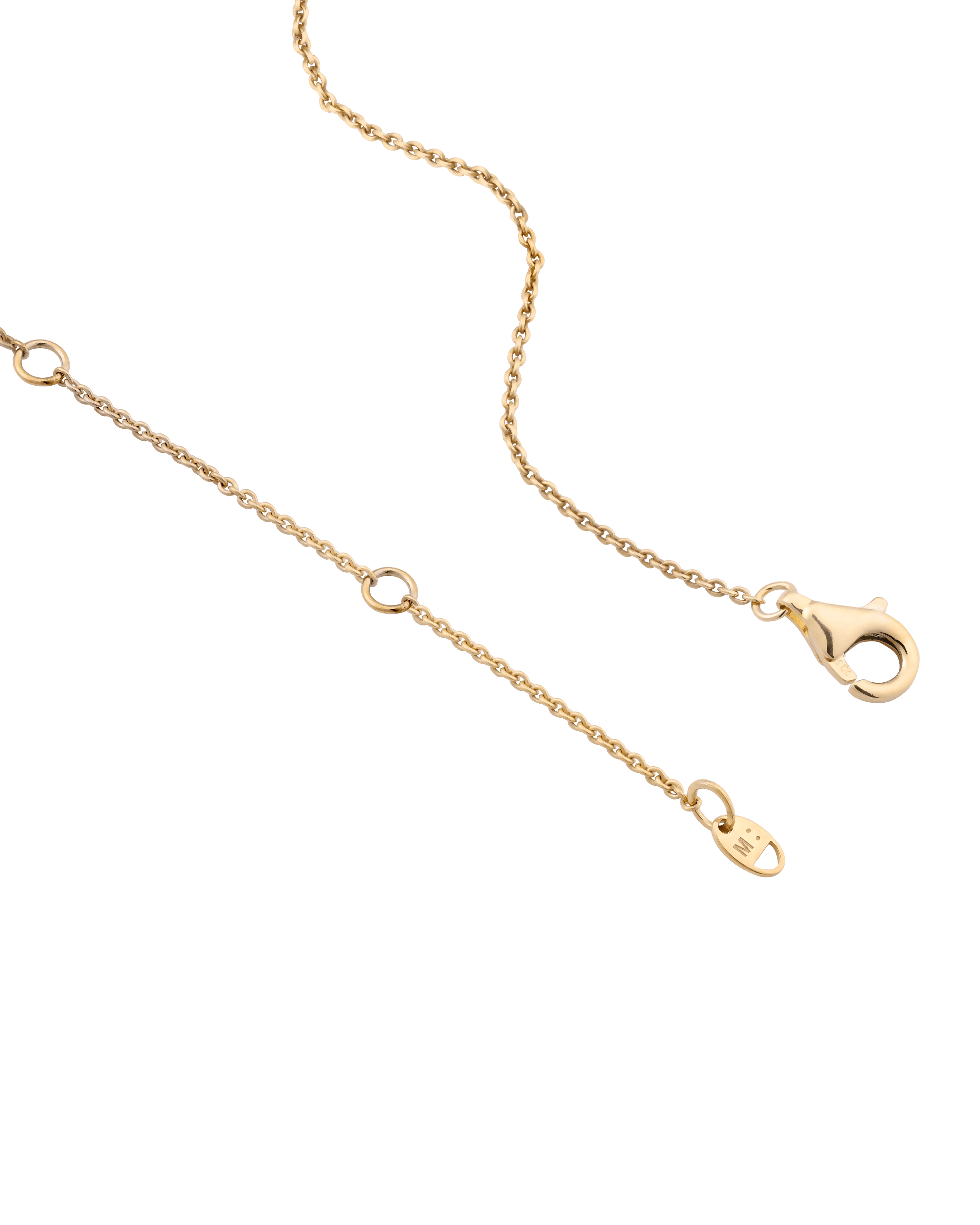 Frosted Initial Necklace - 14K Yellow Gold Necklaces magal-dev 