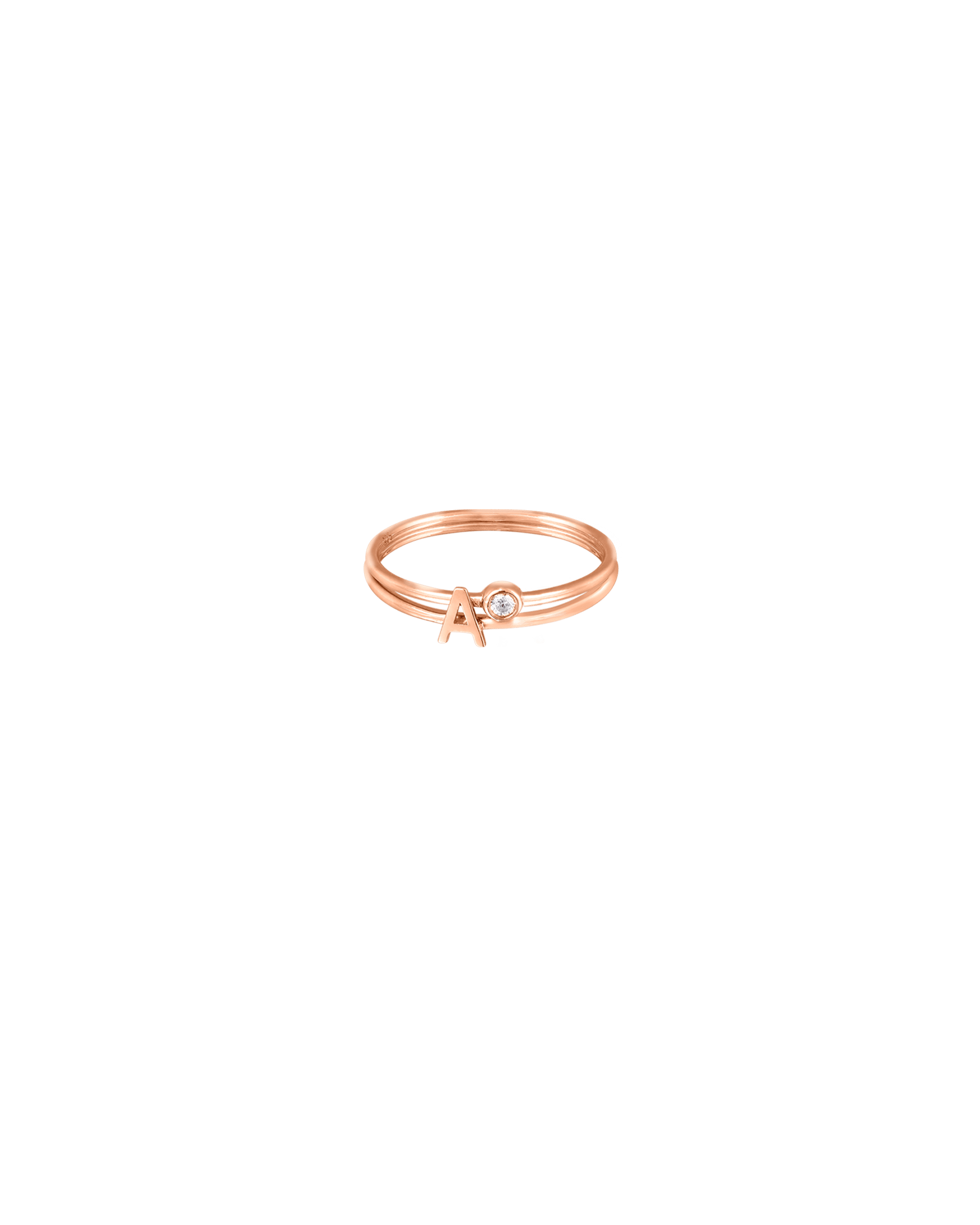 Stackable Initial Ring(s) - 14K Yellow Gold Rings magal-dev 