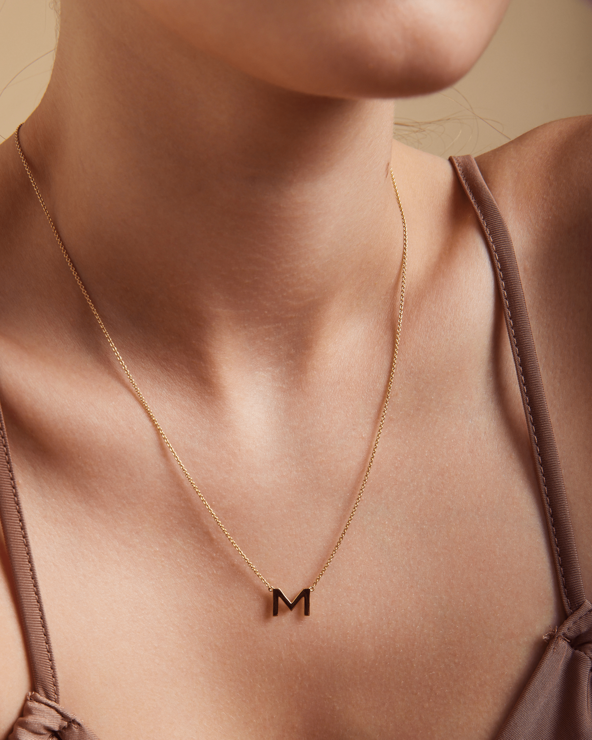 Pont Lock Necklace w/ Diamond - 18K Rose Vermeil | Gift for Her | Magal Jewelry