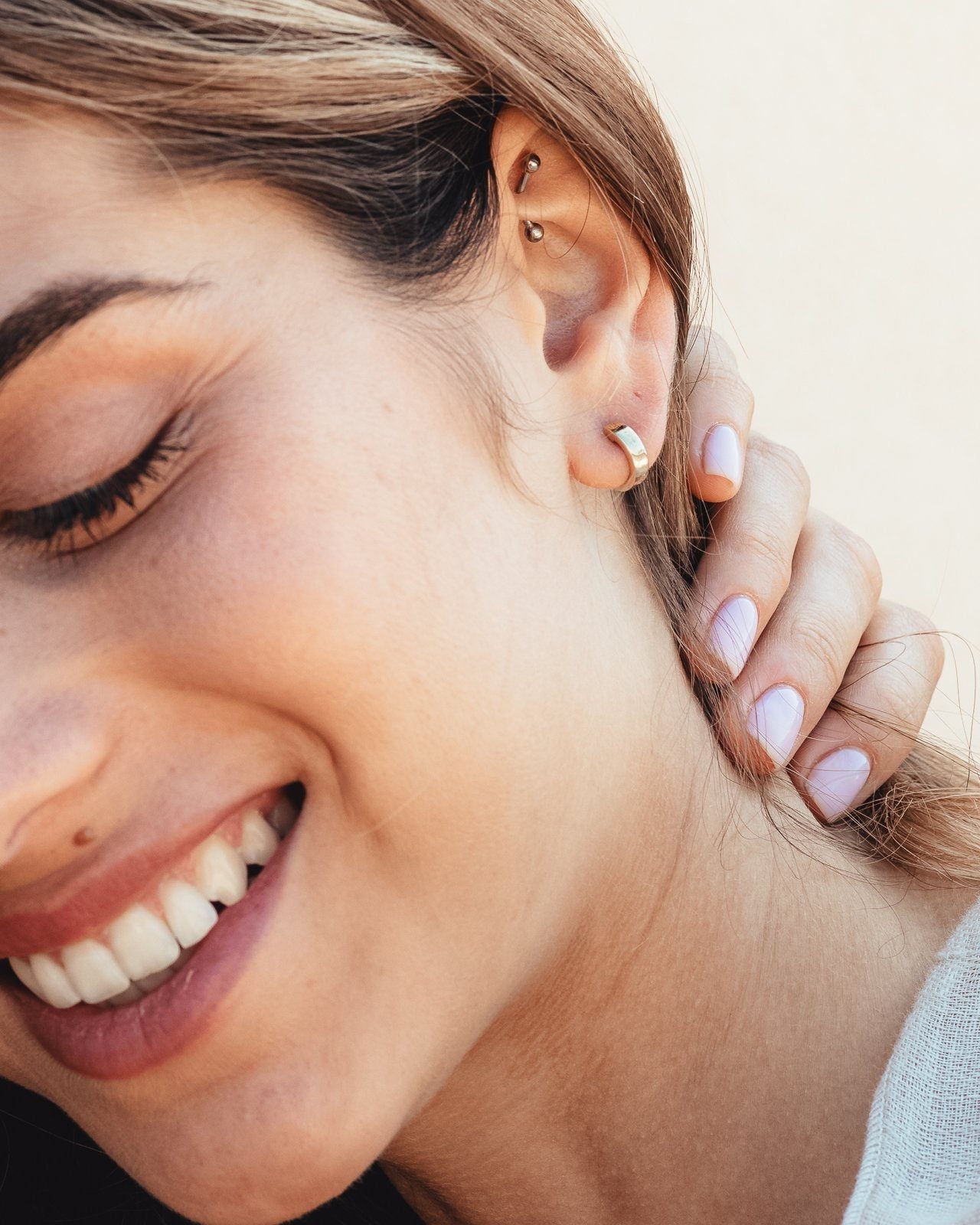 Hoop Earrings - 14K Rose Gold Earrings 14K Solid Gold 