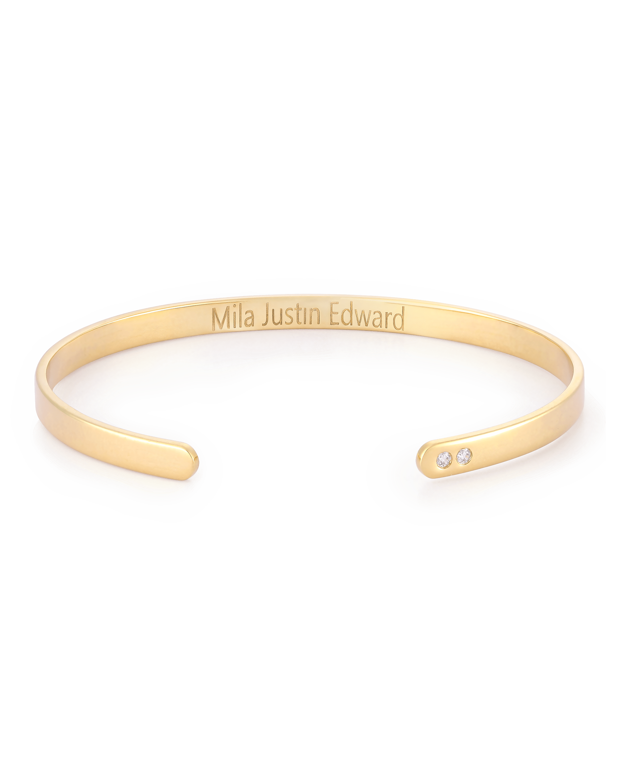 Andrea Bangle - 18K Gold Vermeil Bangle magal-dev Hurricane (Handwriting style) 