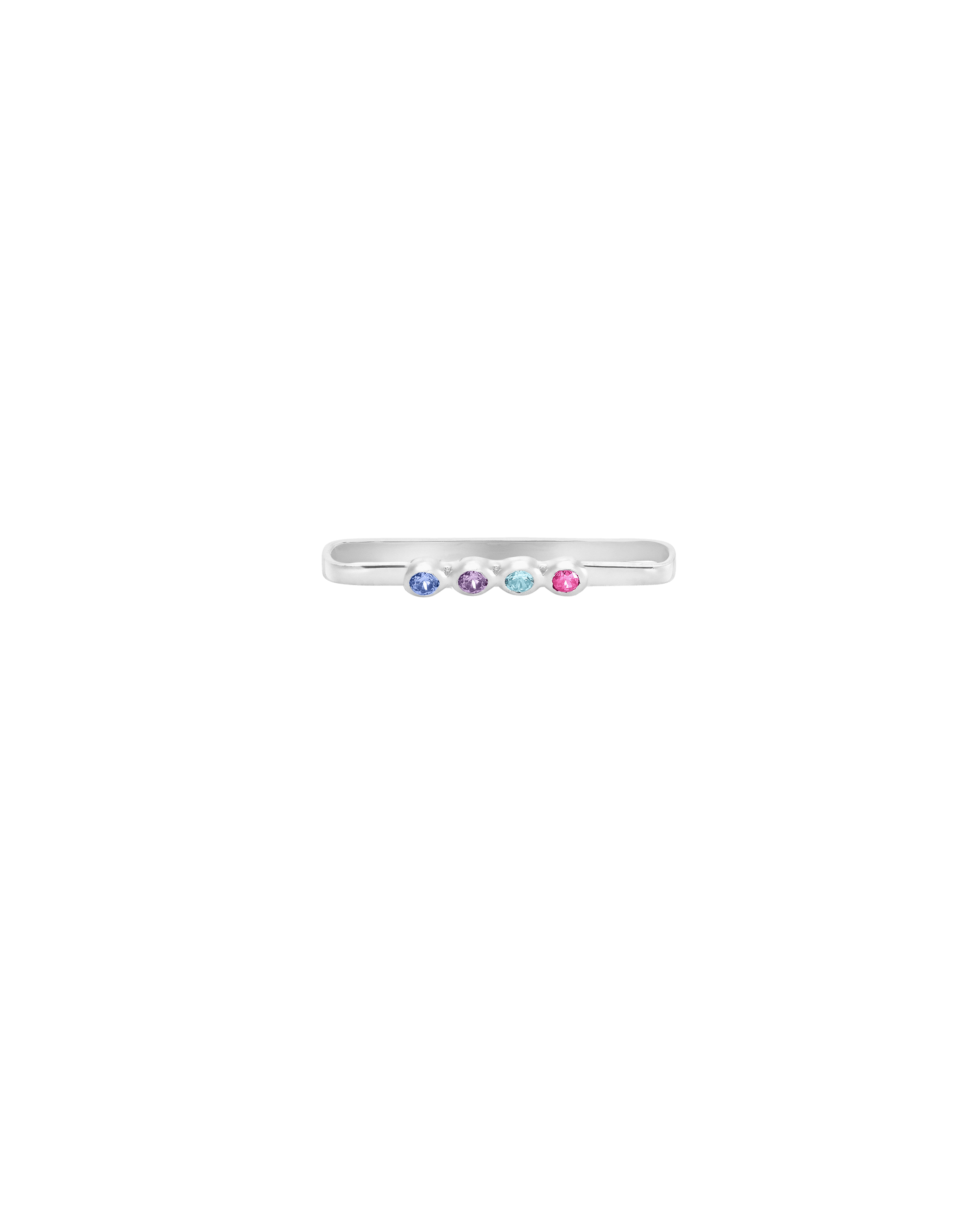 Birthstone Bar Watch Accessory - 925 Sterling Silver Phone Accessories magal-dev 1 Birthstone 24 mm wide strap 