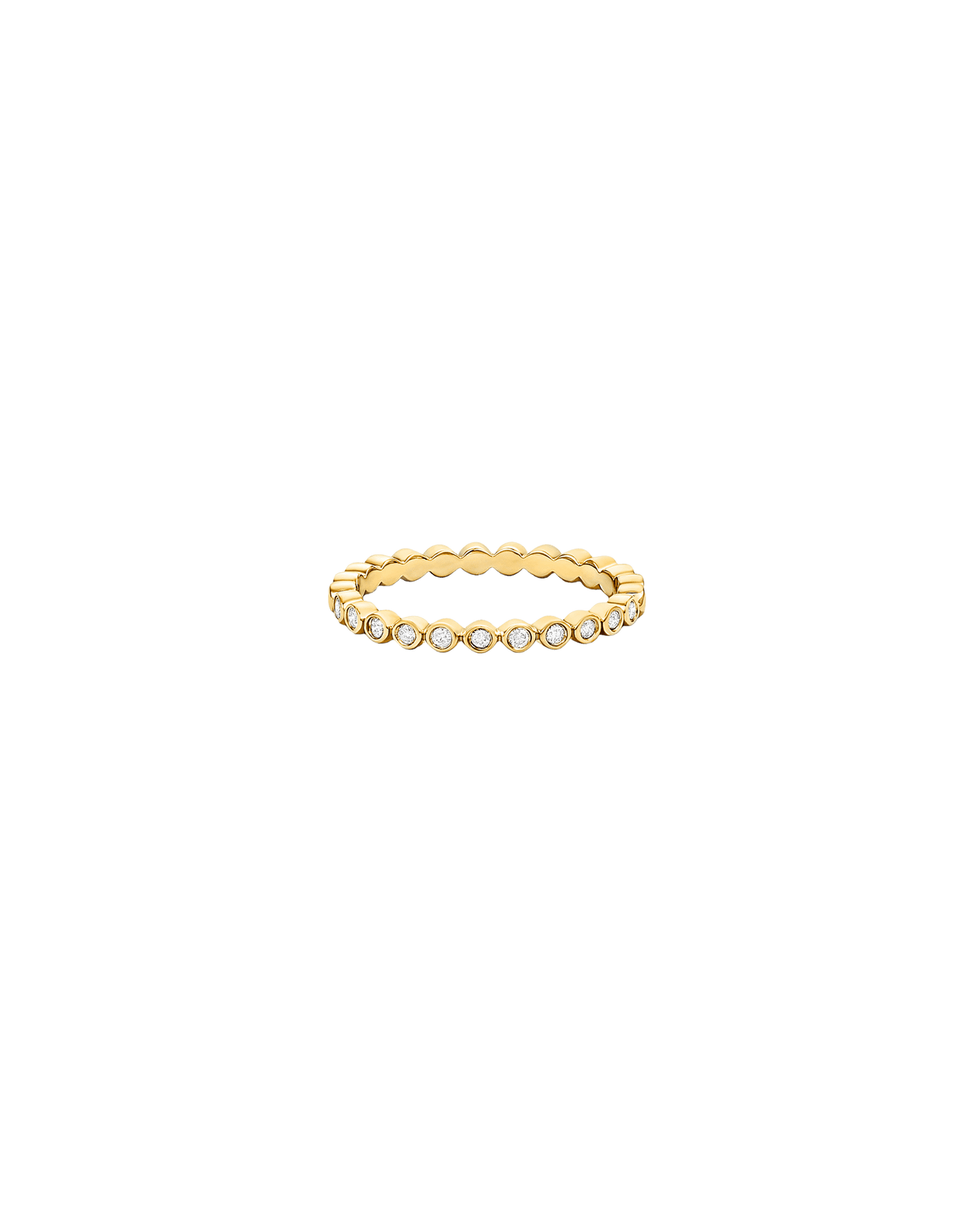 Diamond Bubble Ring - 14K Yellow Gold Rings magal-dev US 4 