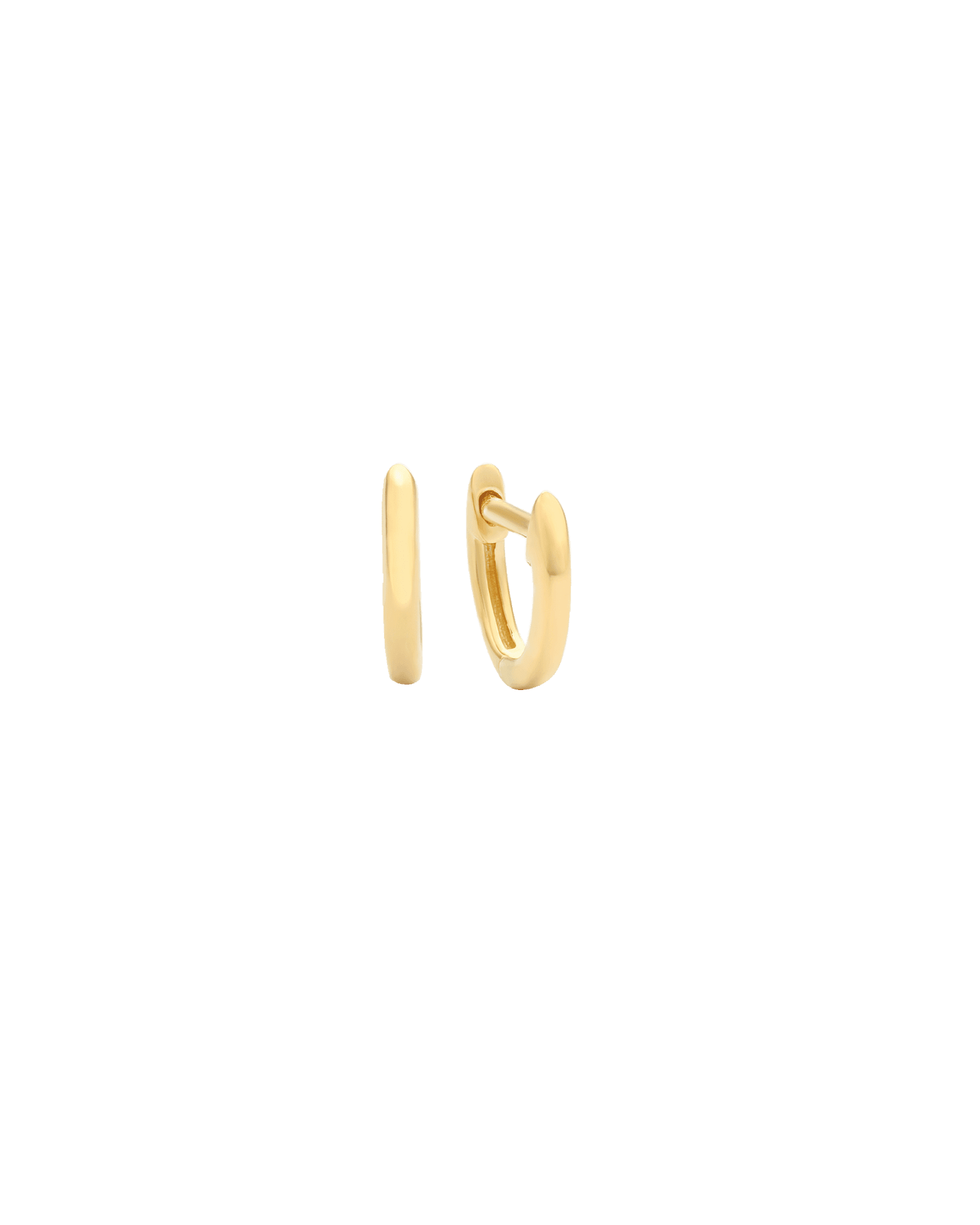 Large Classic Gold Hoops - 14K Yellow Gold Earrings 14K Solid Gold 