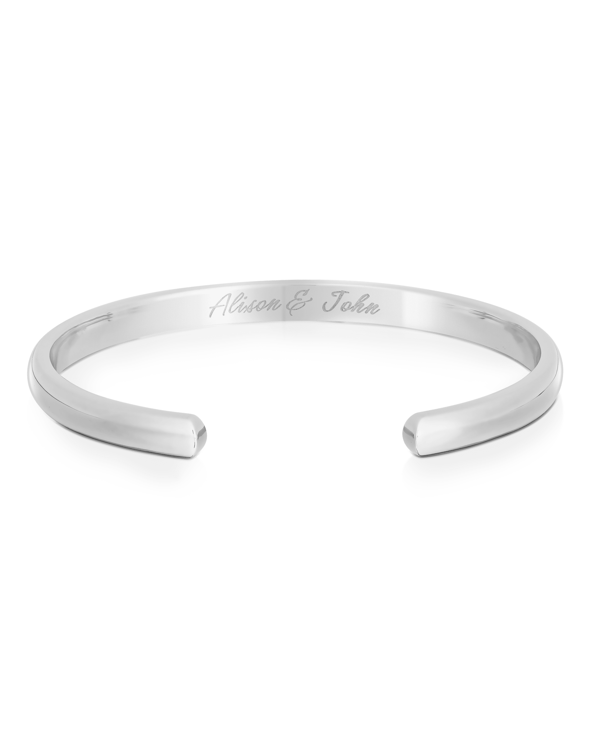 Unity Bangle - 925 Sterling Silver Bangle magal-dev Hurricane (Handwriting style) 