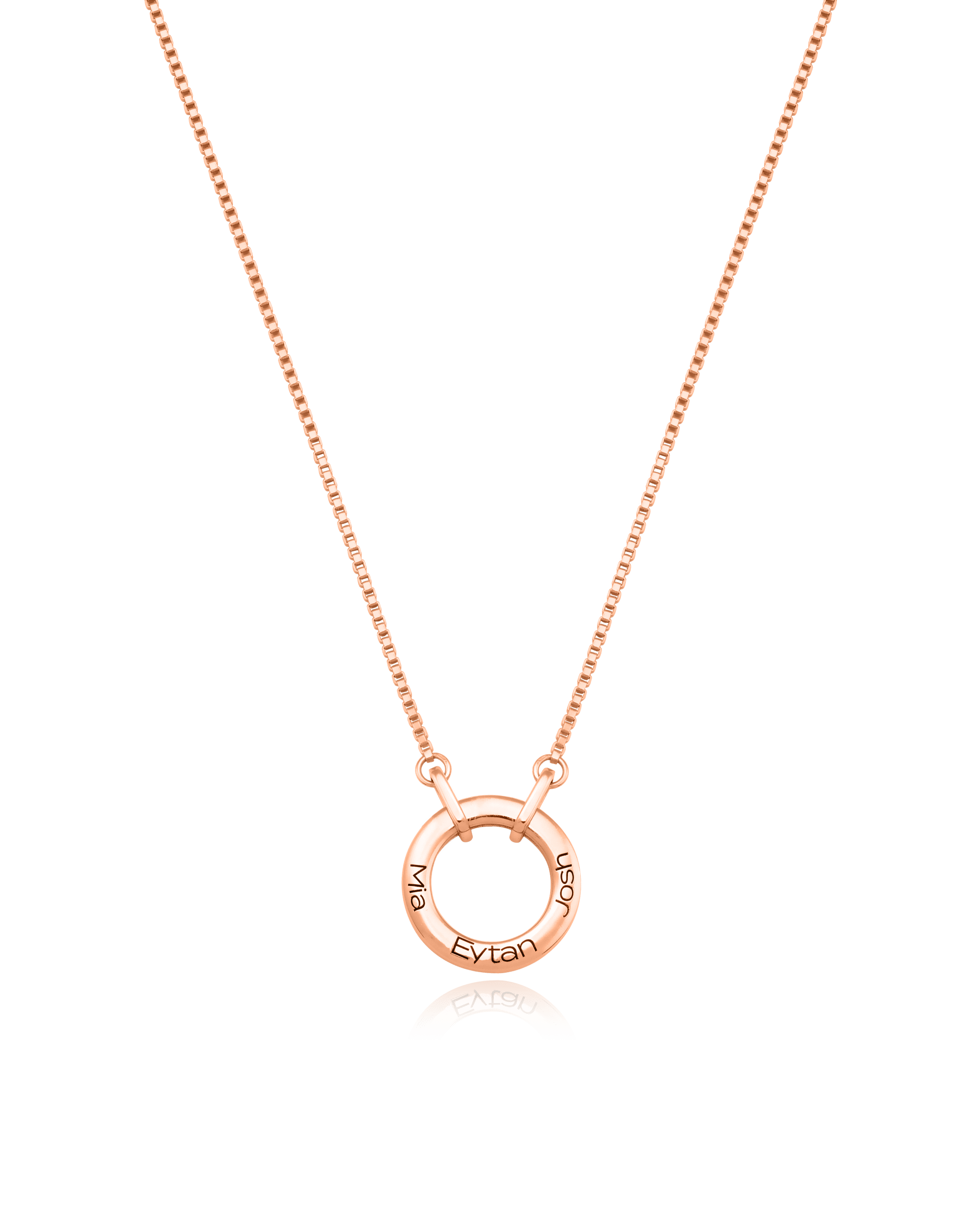 Necklace - Rose Gold - Box Chain Cz Wavy Circle Pendant | Gujjadi Swarna  Jewellers
