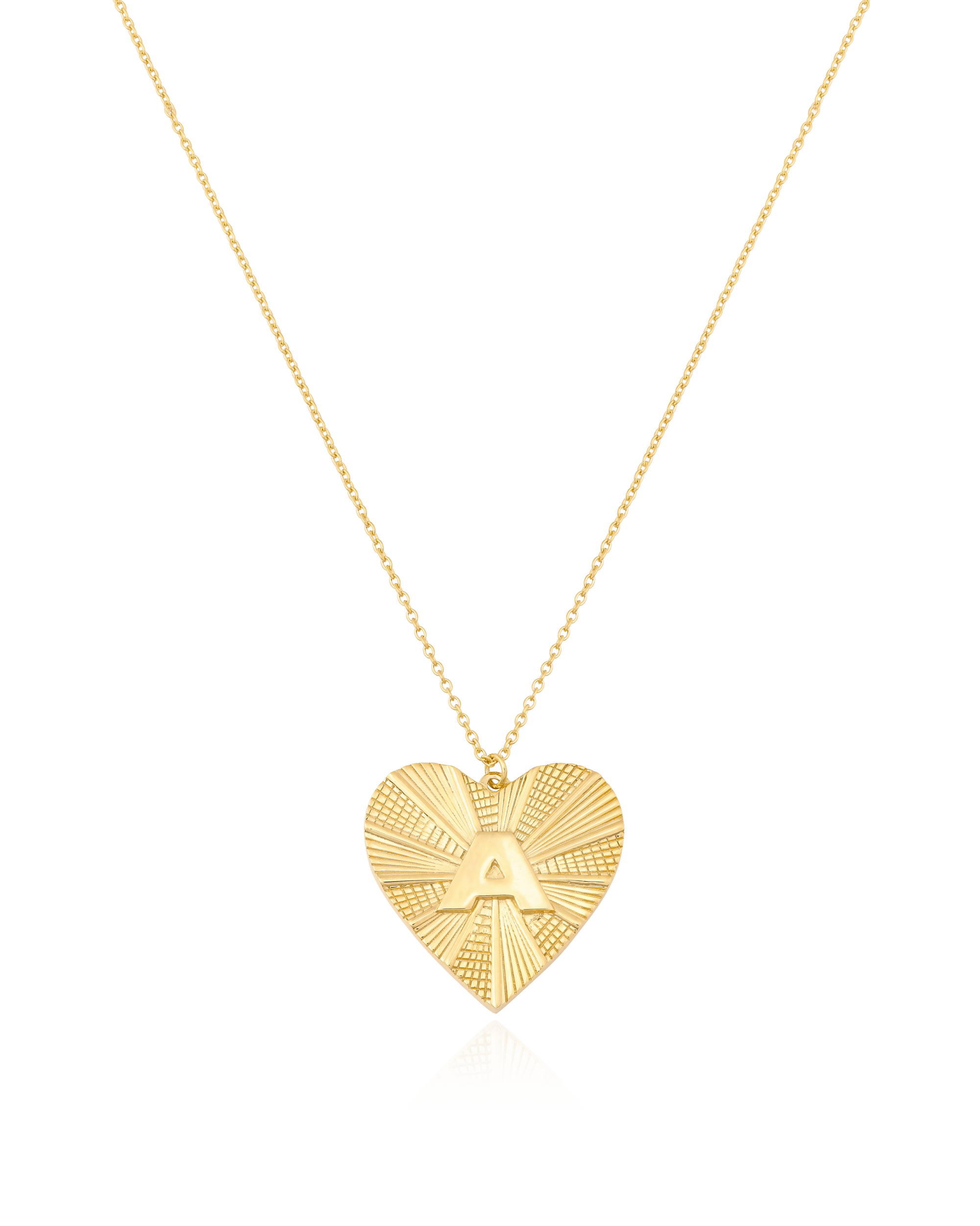 Heart Medallion - 18K Gold Vermeil Necklaces magal-dev 16" 