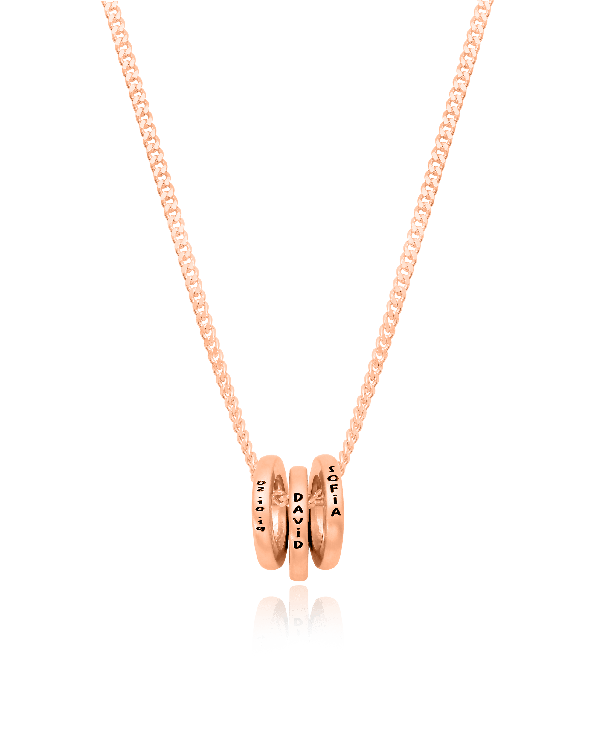 Men Circle of Life Necklace - 18K Rose Vermeil Necklaces magal-dev 