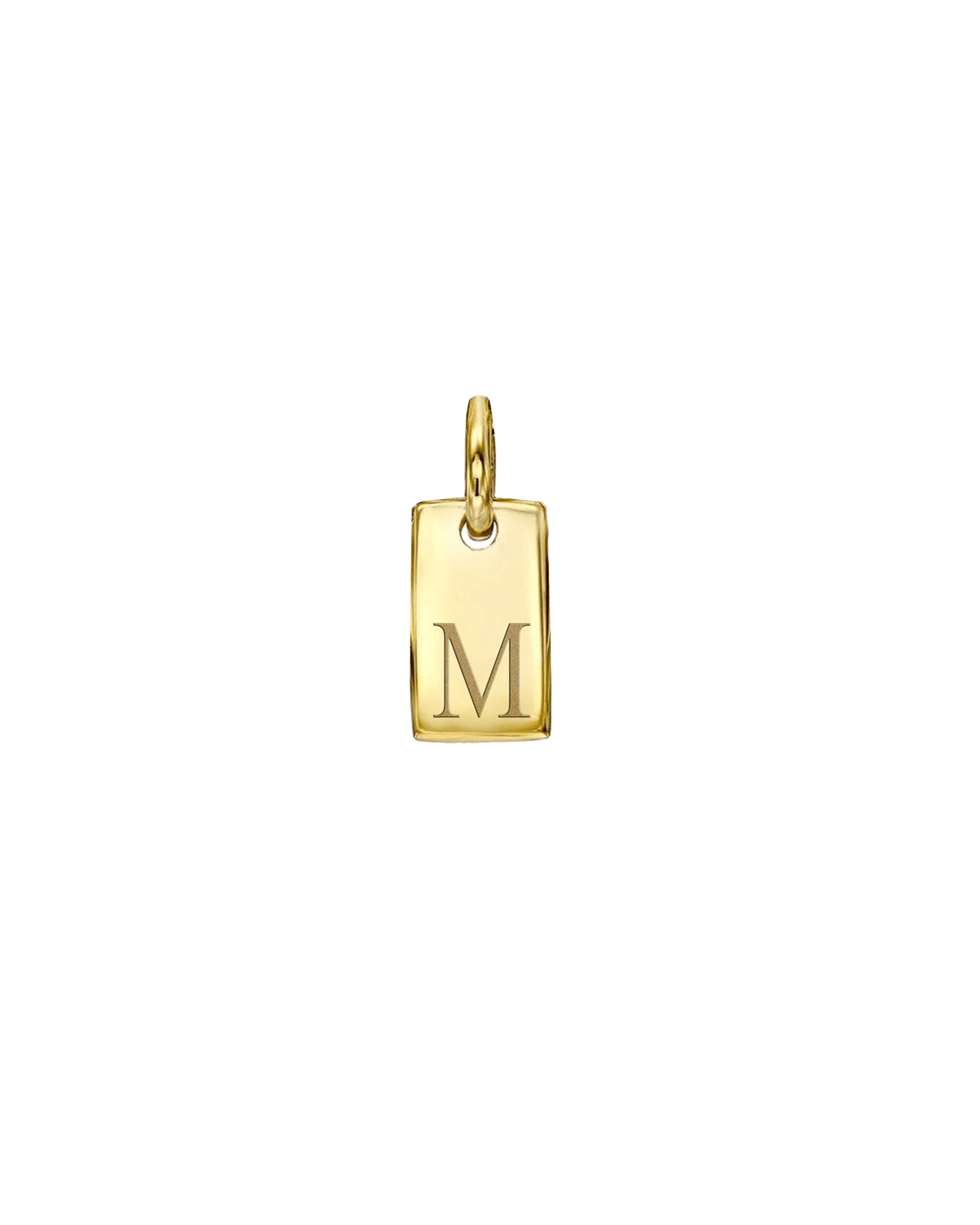 Mini Dog Tag Charm - 18K Gold Vermeil Charm magal-dev 