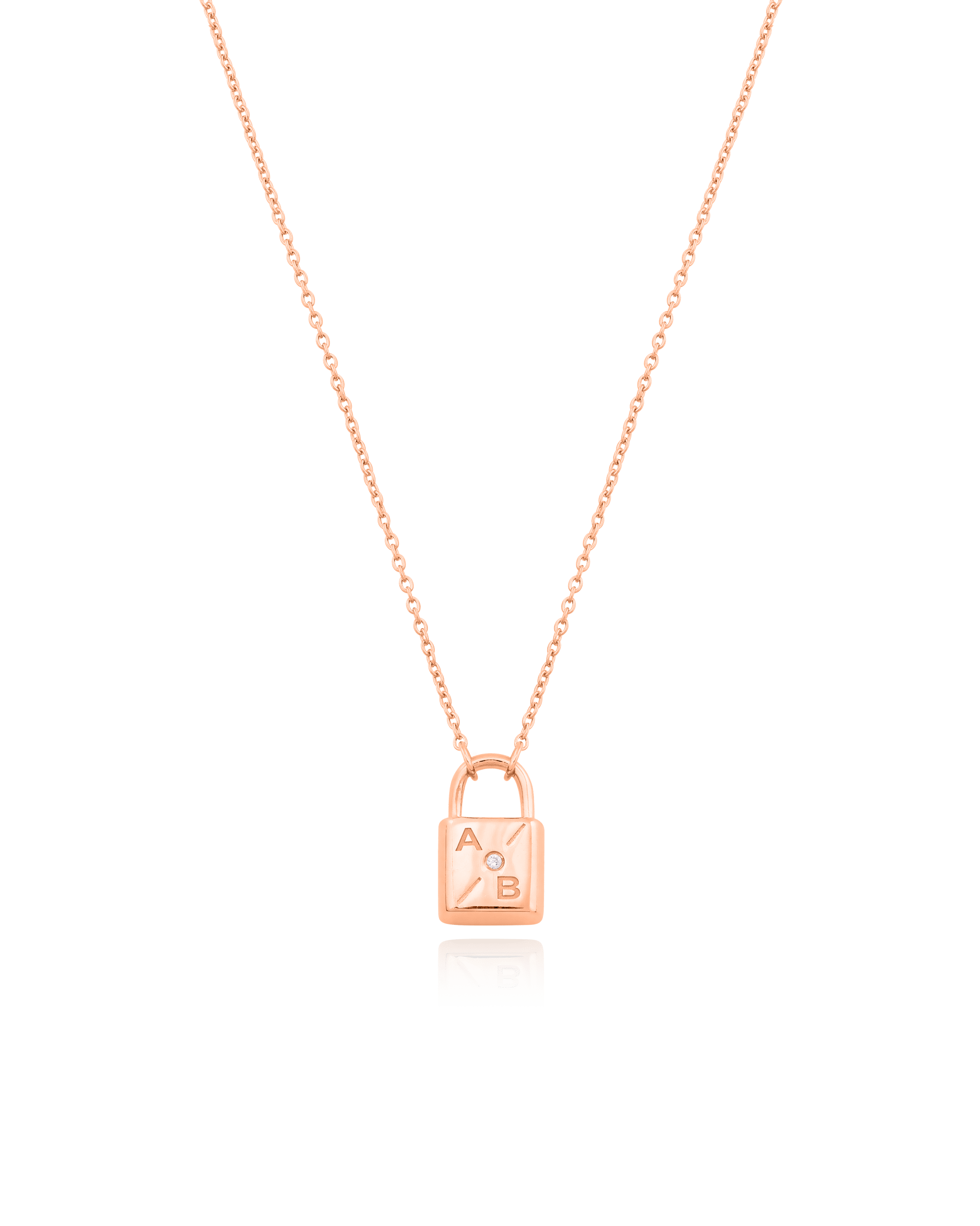 18K Gold Louis Vuitton Padlock Diamond Pendant