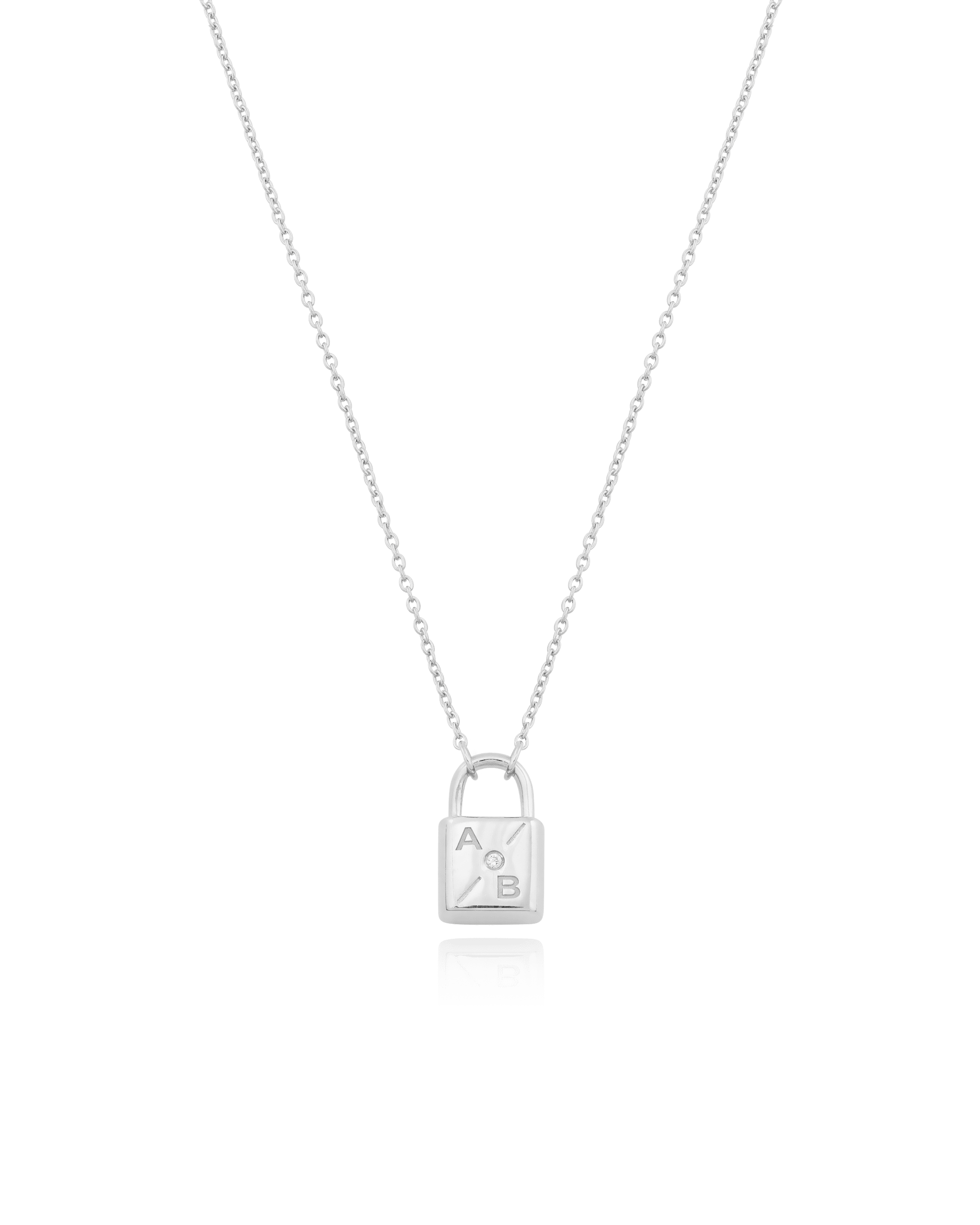 Sterling Silver Lock Pendant Necklace