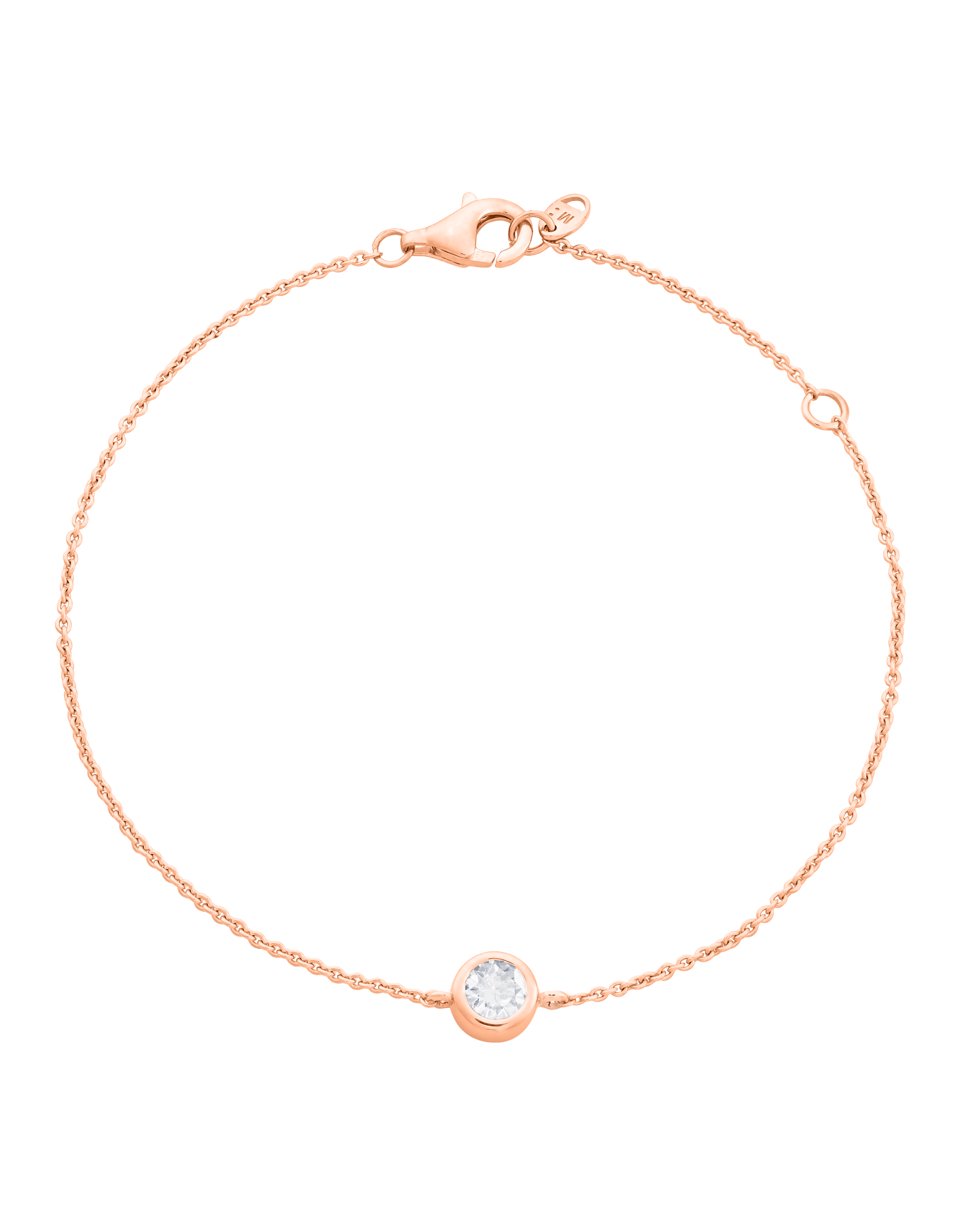Round Solitaire Diamond Bracelet - 18K Gold Vermeil Bracelets magal-dev 