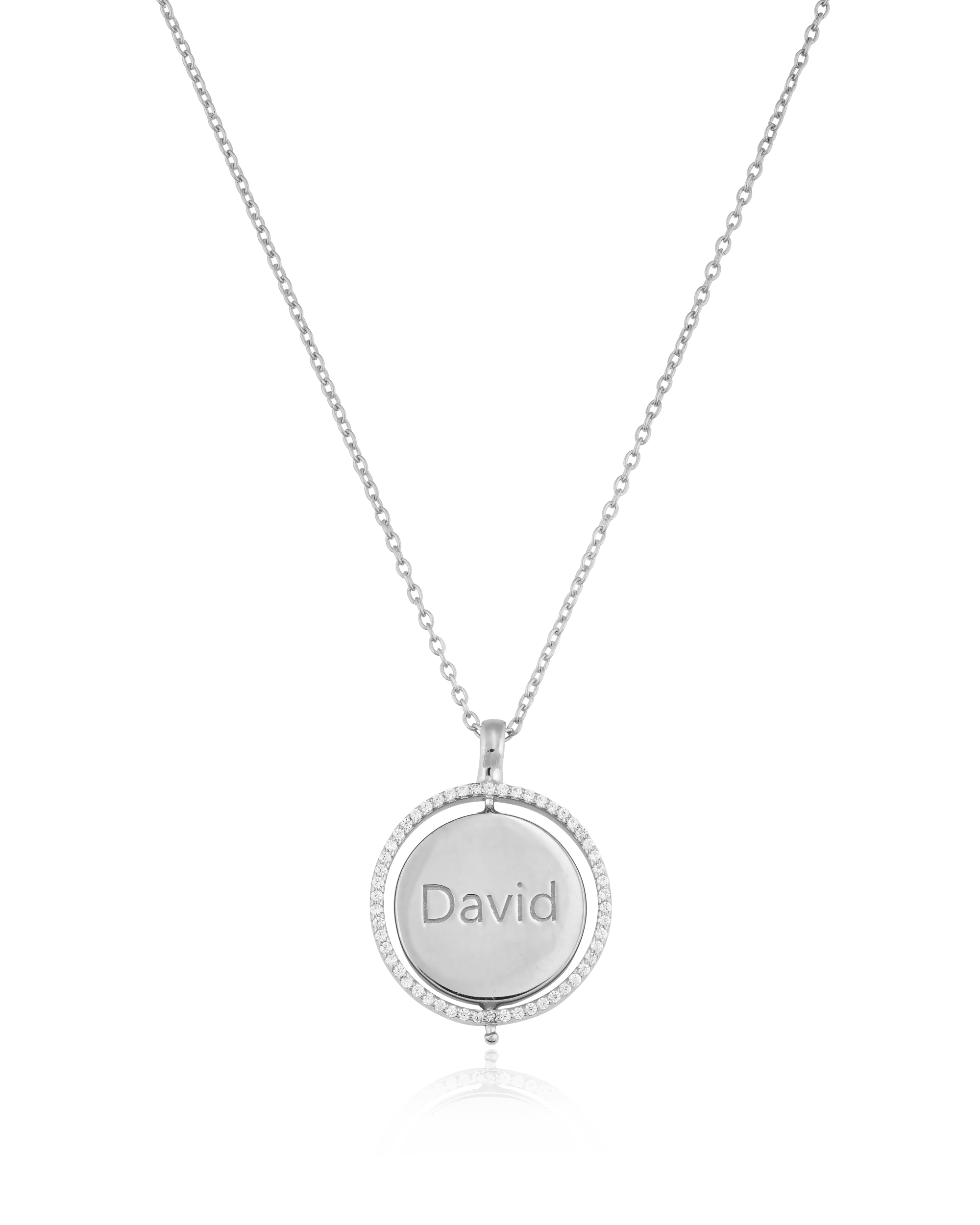 Saturn Ring Necklace - 925 Sterling Silver Necklaces magal-dev 16”+2” extender 