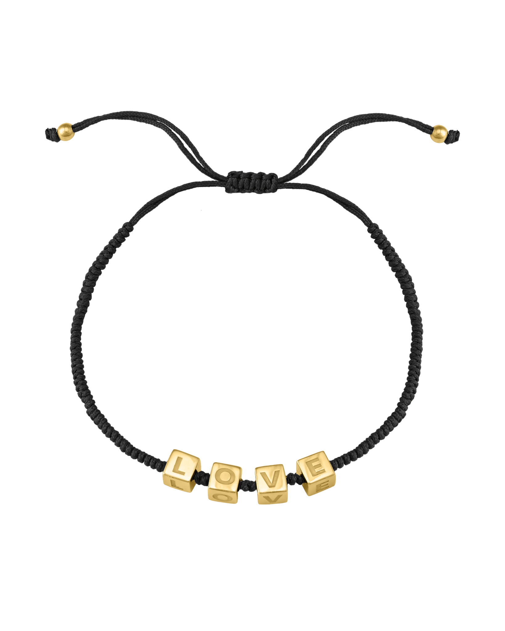 Alpha Block Bracelet - 18K Gold Vermeil Bracelets magal-dev Black 1 