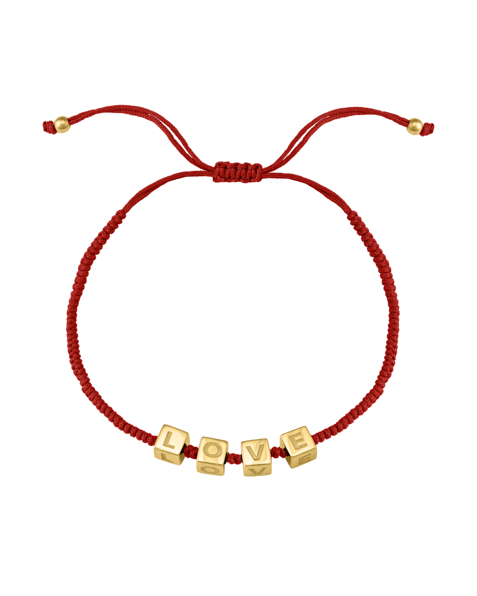 Alpha Block Bracelet - 18K Gold Vermeil Bracelets magal-dev Red 1 