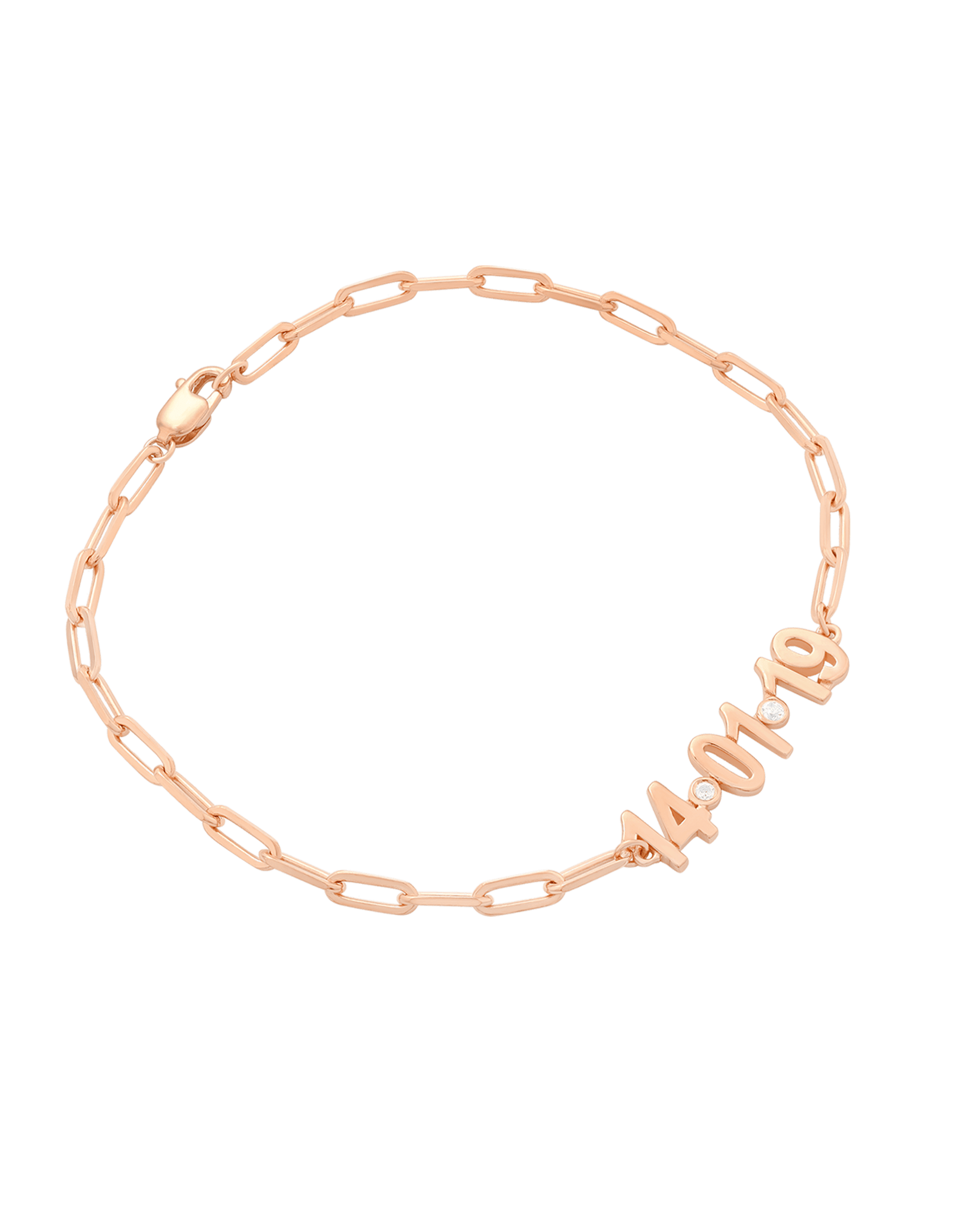 Birthdate Diamond Bracelet - 14K Yellow Gold Bracelets magal-dev 