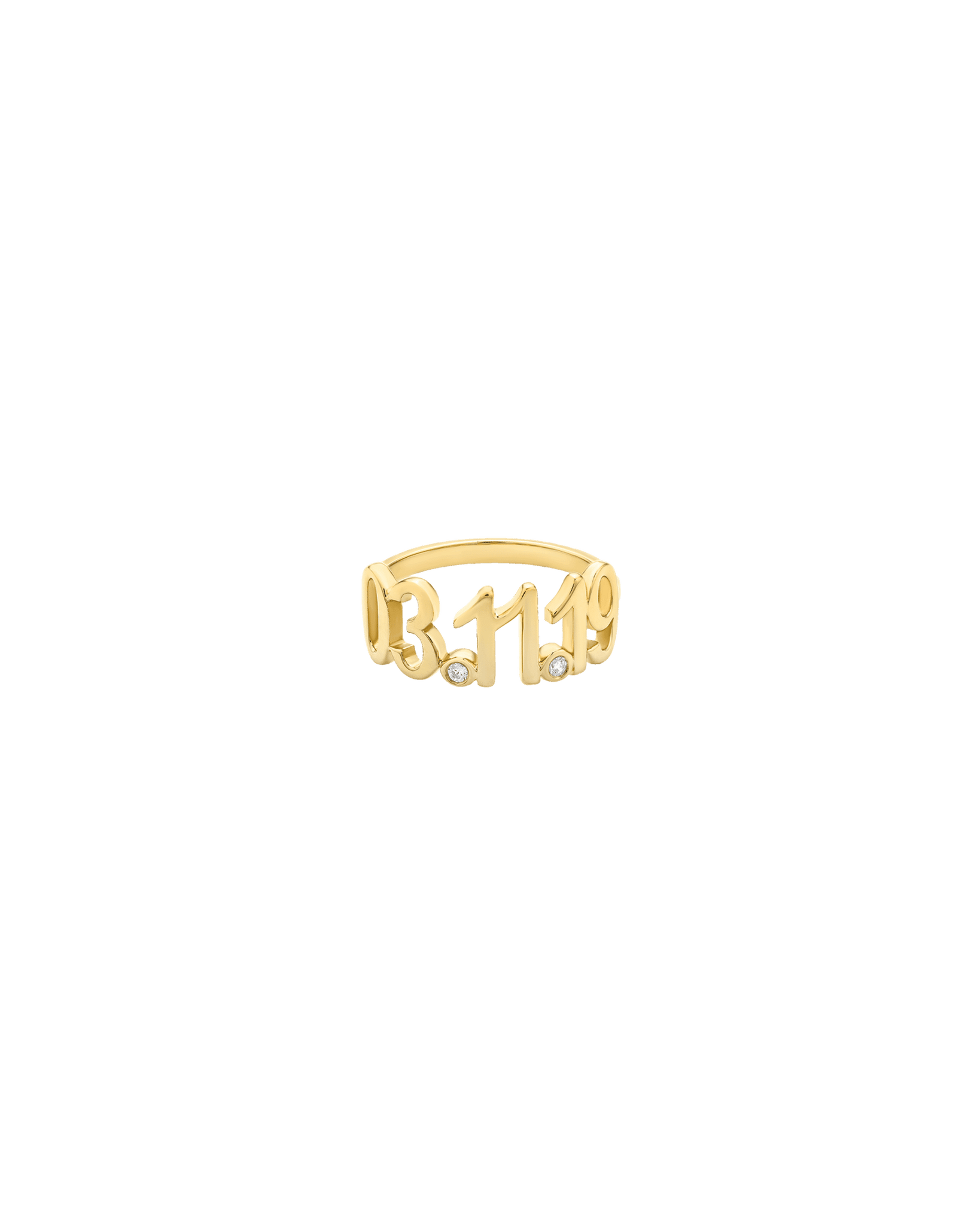 Birthdate Diamond Ring - 14K Yellow Gold Rings magal-dev US 4 