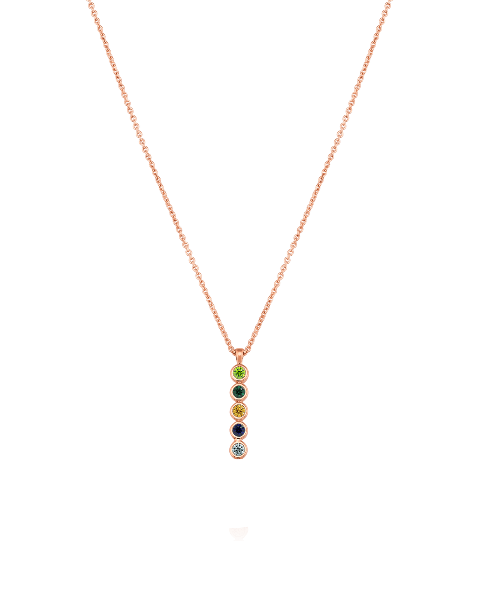 Birthstone Bar Chain Necklace - 18K Gold Vermeil Necklaces Gold Vermeil 