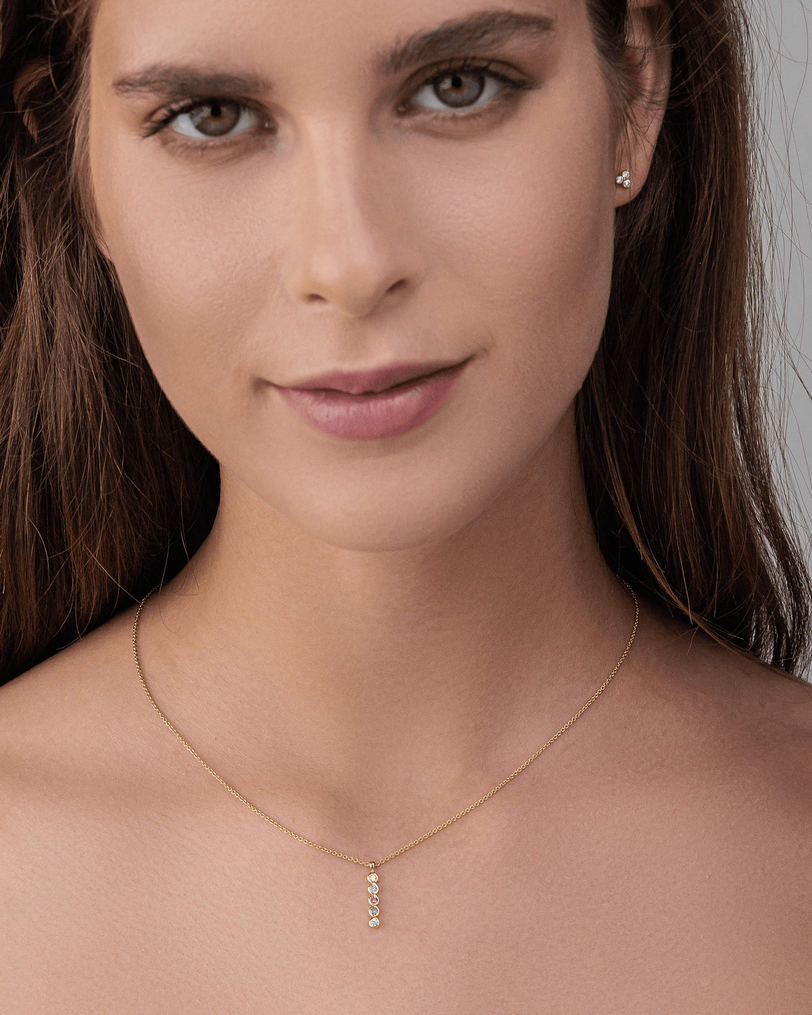 Birthstone Bar Chain Necklace - 18K Rose Vermeil Necklaces Gold Vermeil 