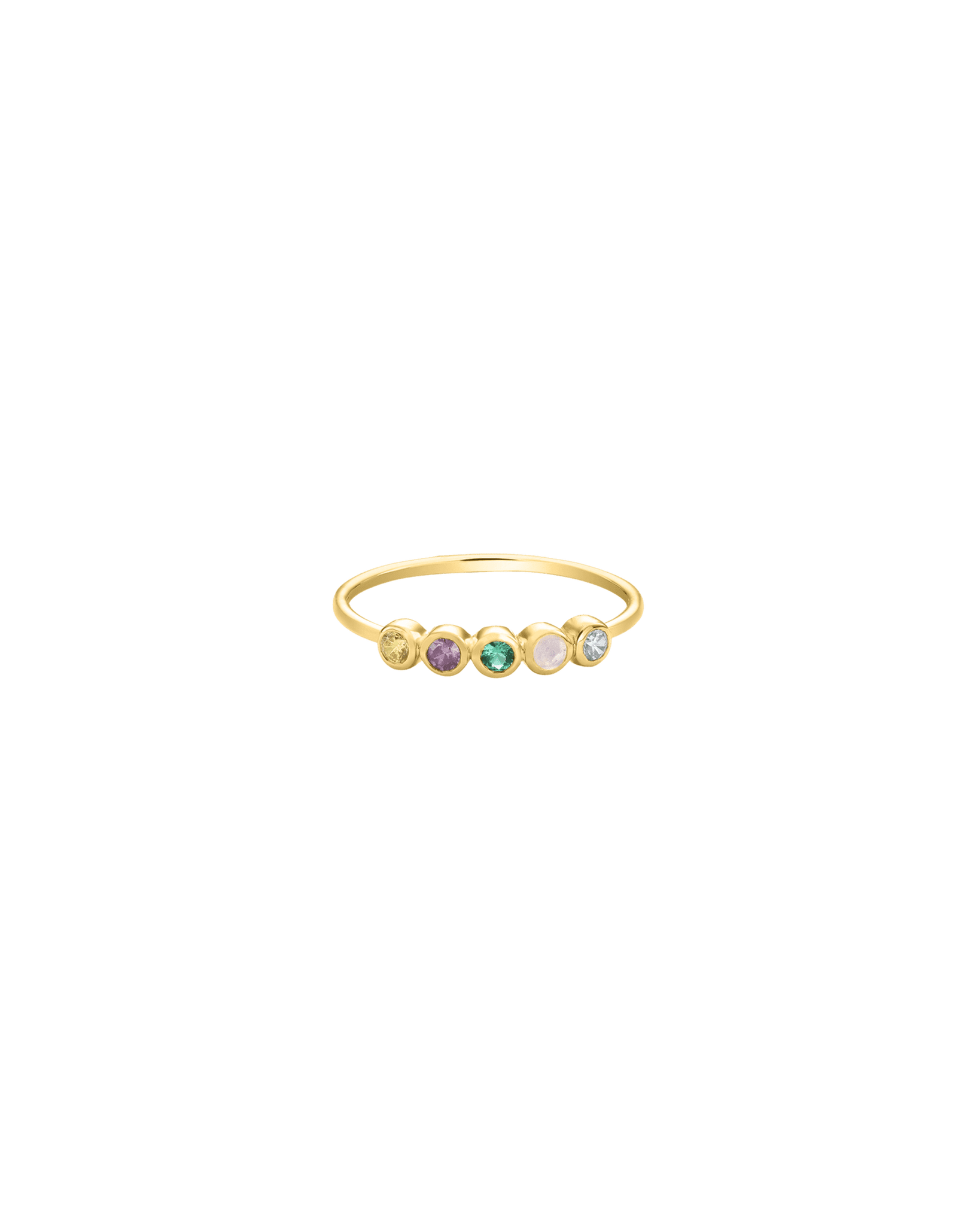 Birthstone Bar Ring - 18K Gold Vermeil Rings magal-dev 2 Birthstones US 4 