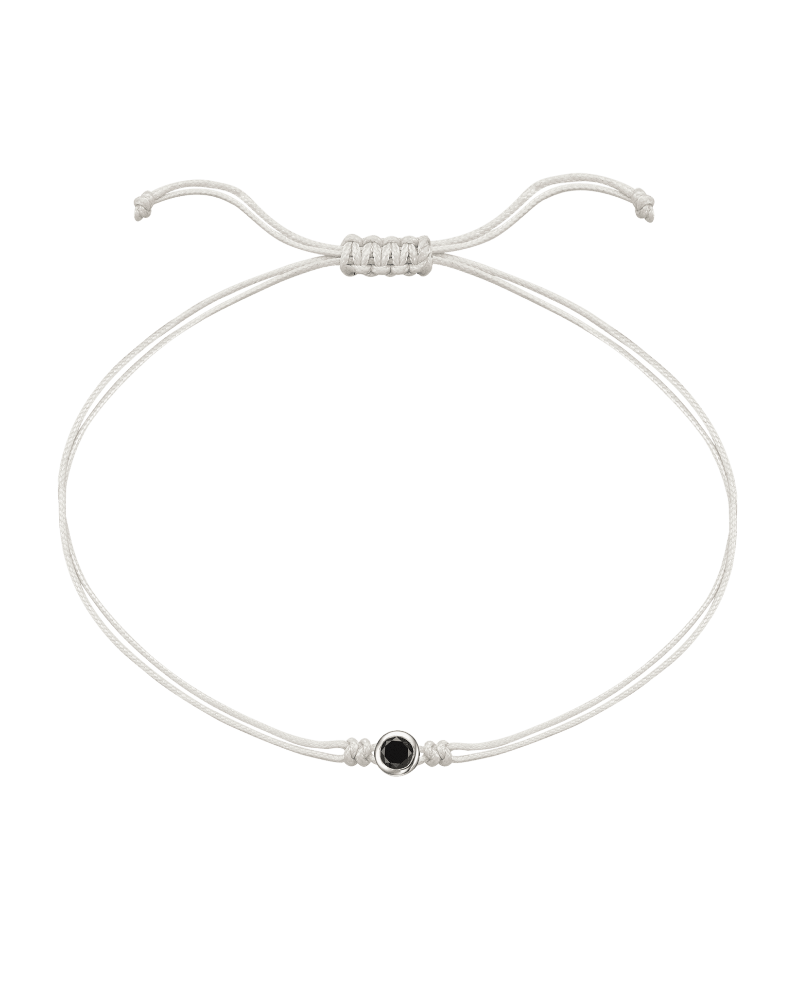 Diamond and Black String Bracelet