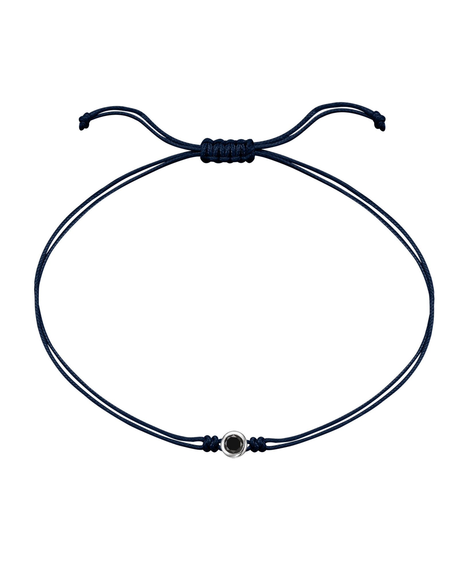 Diamond and Black String Bracelet