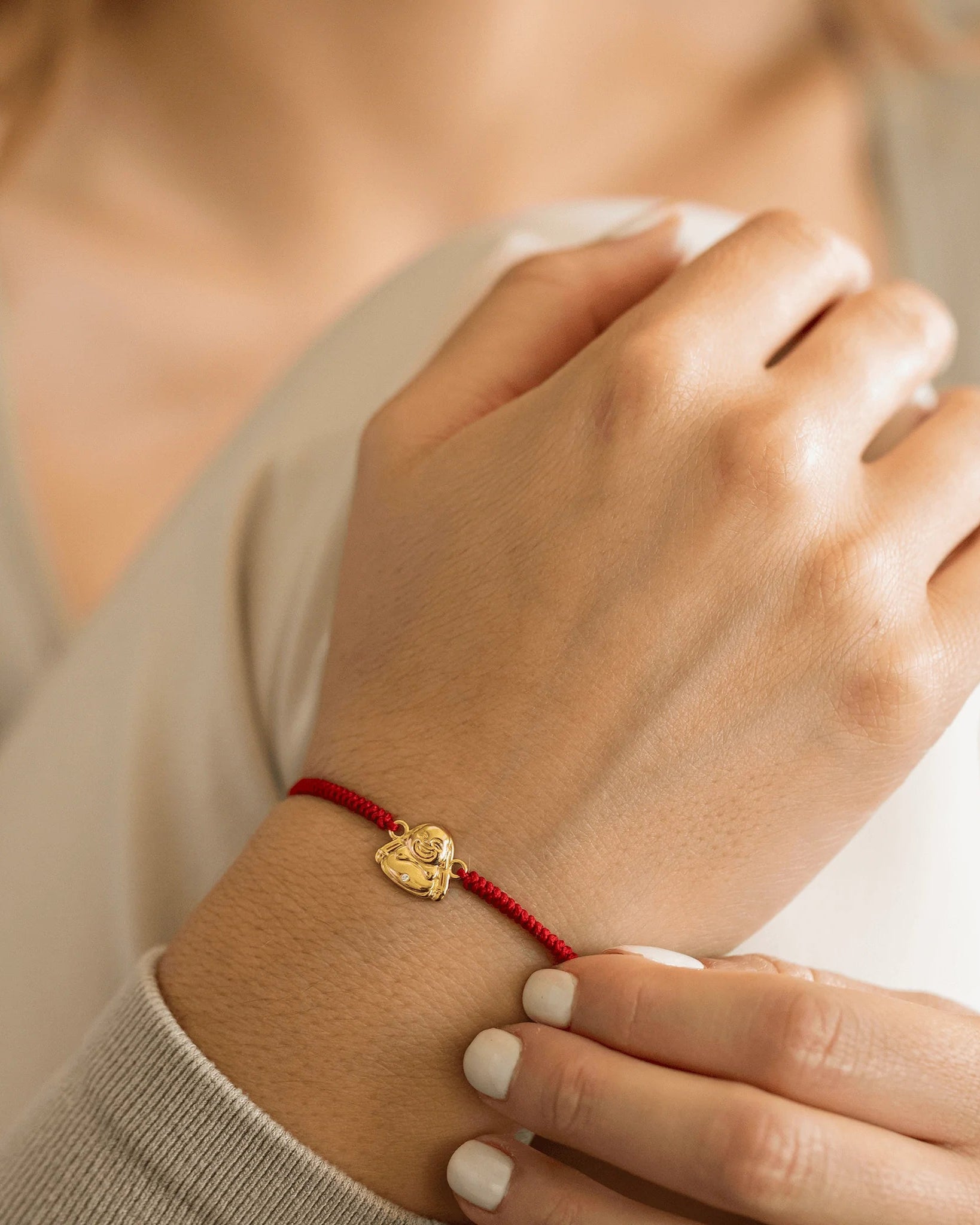 Buddha [RED] - 14K Yellow Gold Bracelets magal-dev 