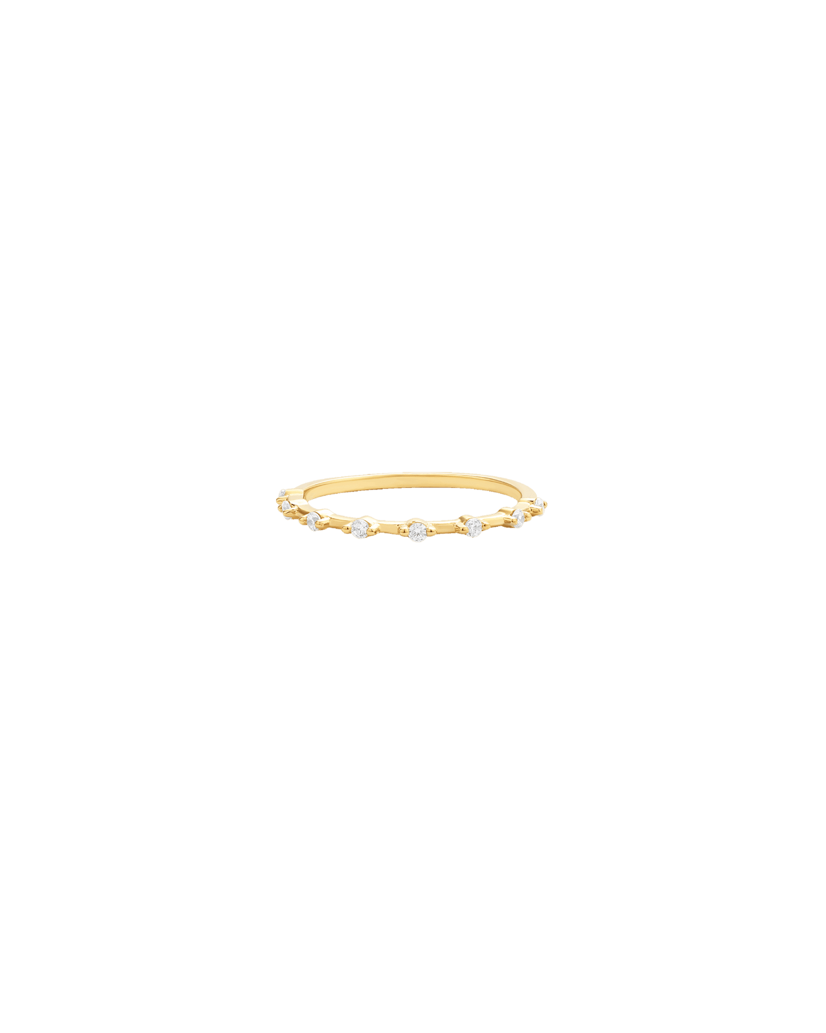 Diamond Dot Ring - 14K Yellow Gold Rings 14K Solid Gold US 4 