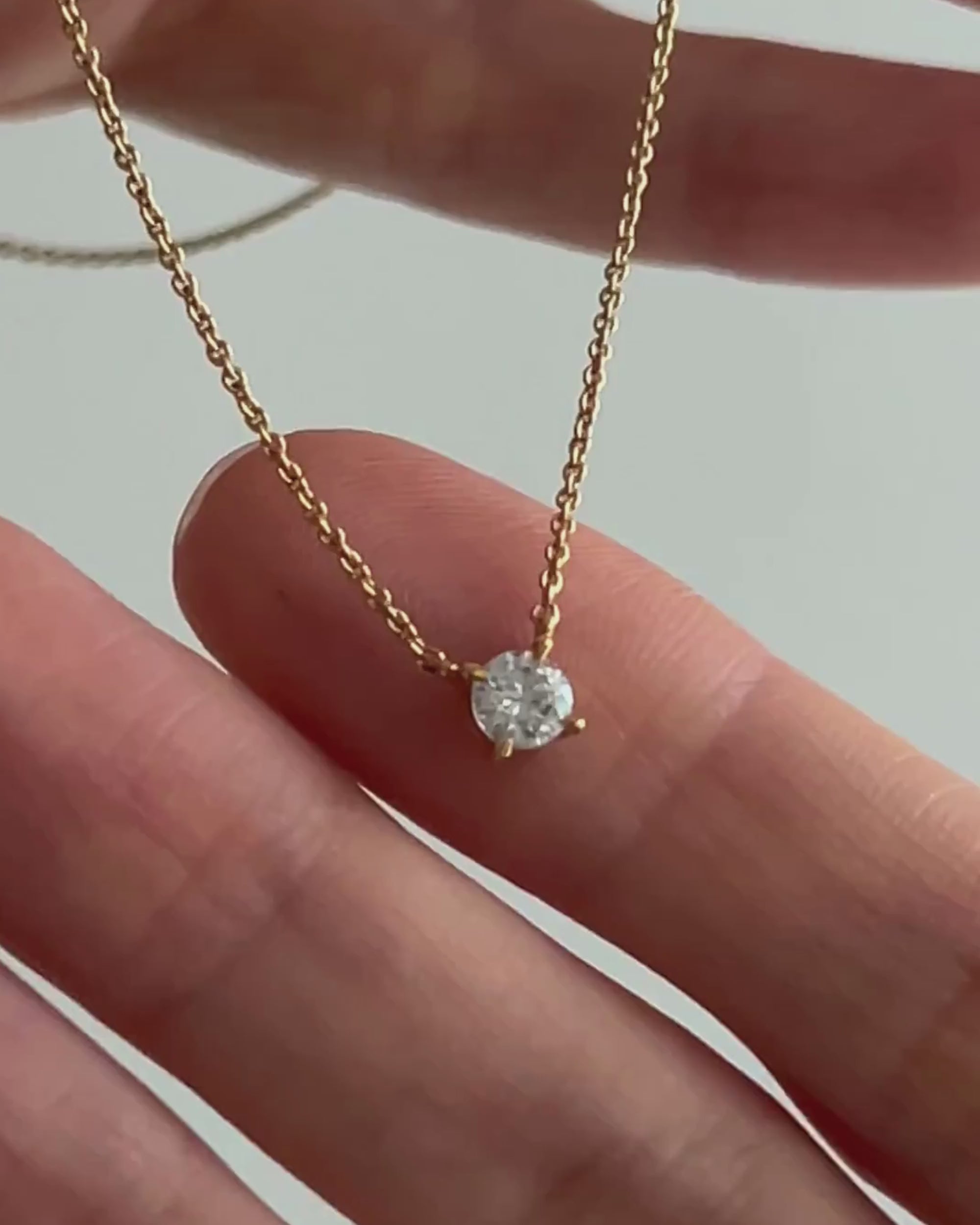 Floating Bezel Set Diamond Pendant Solitaire Necklace – deBebians