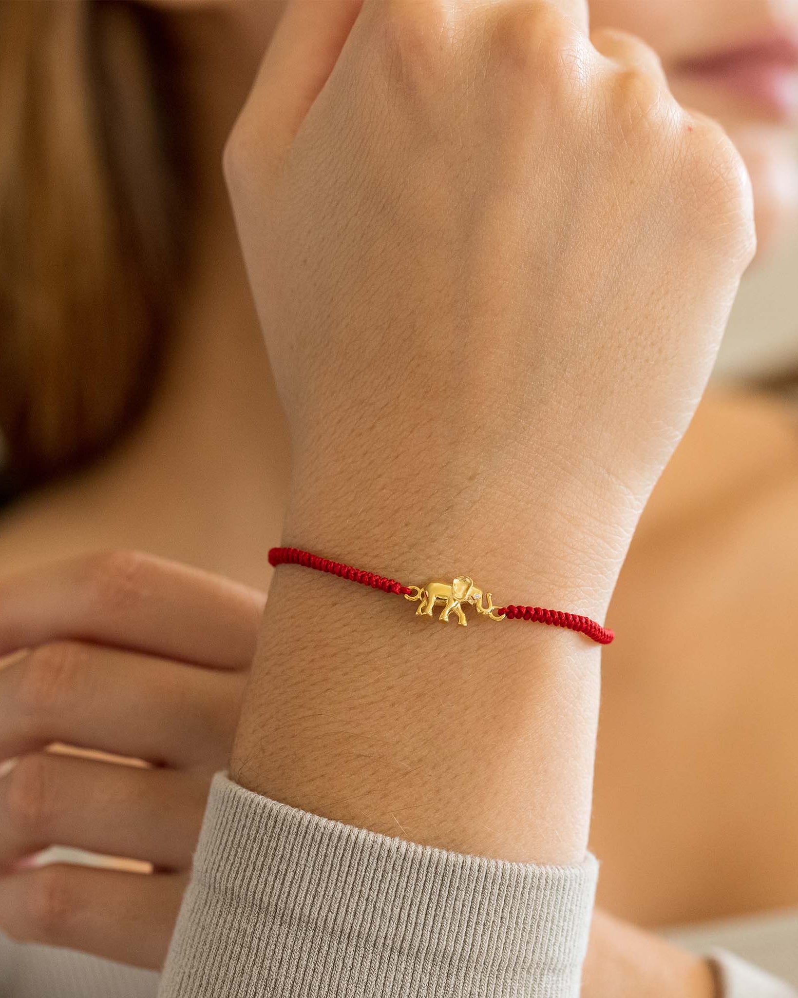 Elephant [RED] - 14K White Gold Bracelets magal-dev 