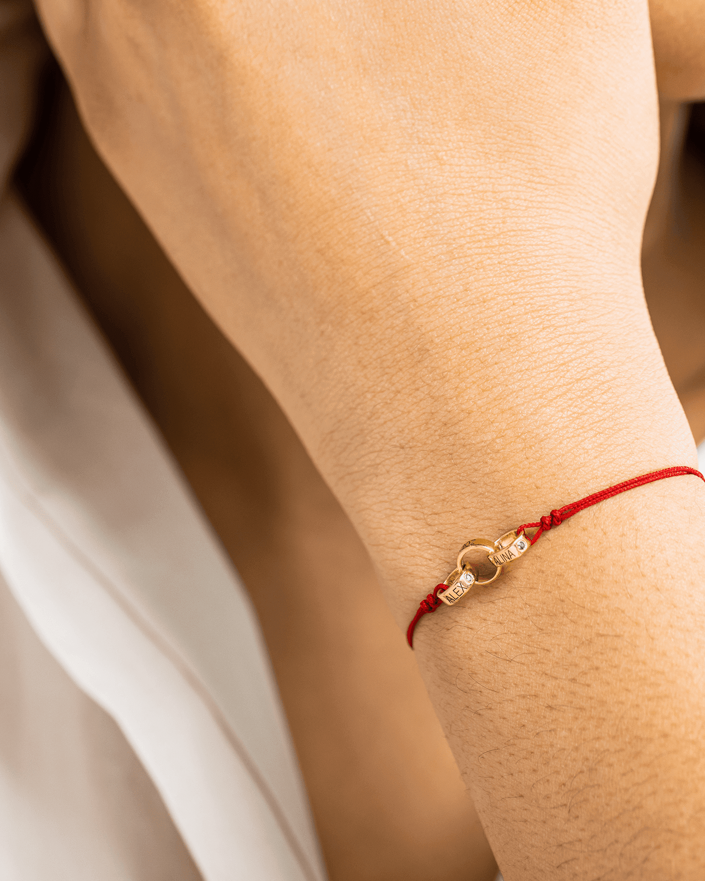 Engravable Links of Love - 14K Yellow Gold Bracelets magal-dev 