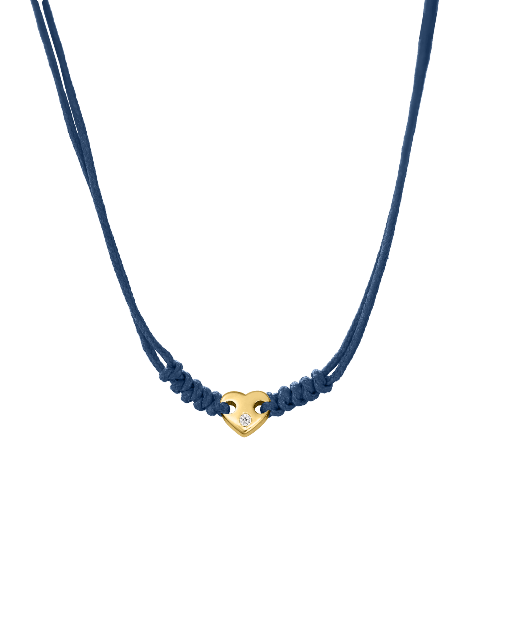 Heart of Gold String of Love Necklace - 14K Yellow Gold | Gift for Her | Magal Jewelry