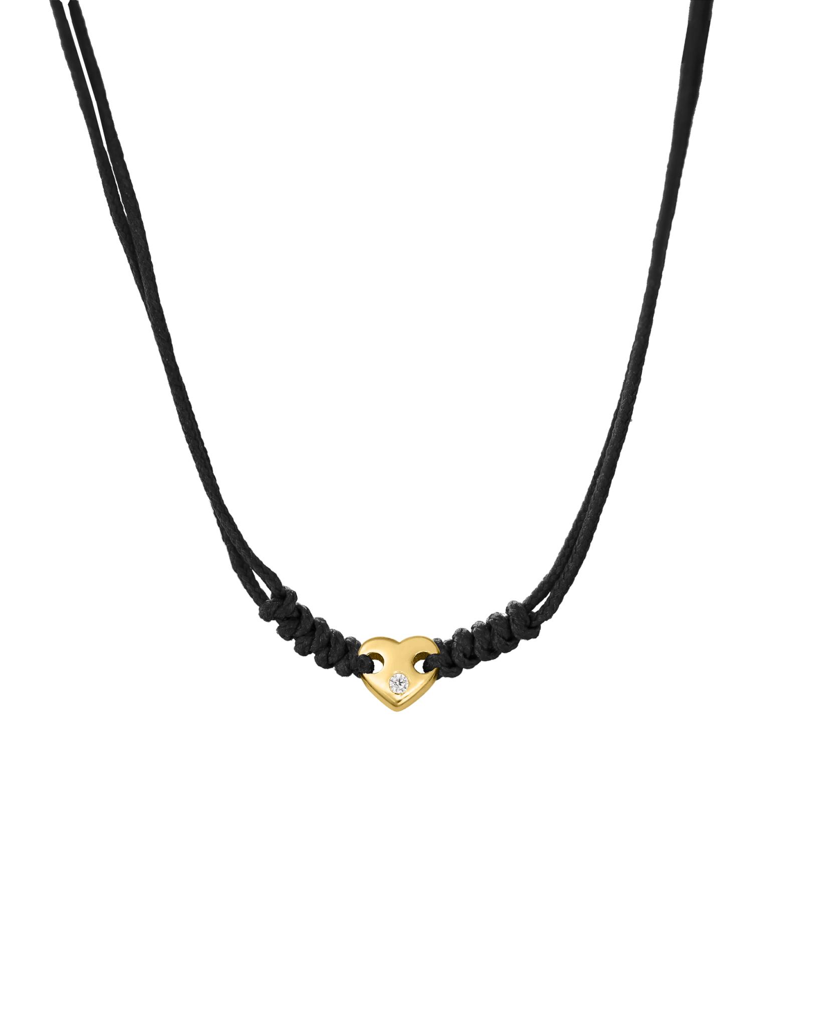 Heart of Gold String of Love Necklace - 14K Yellow Gold | Gift for Her | Magal Jewelry
