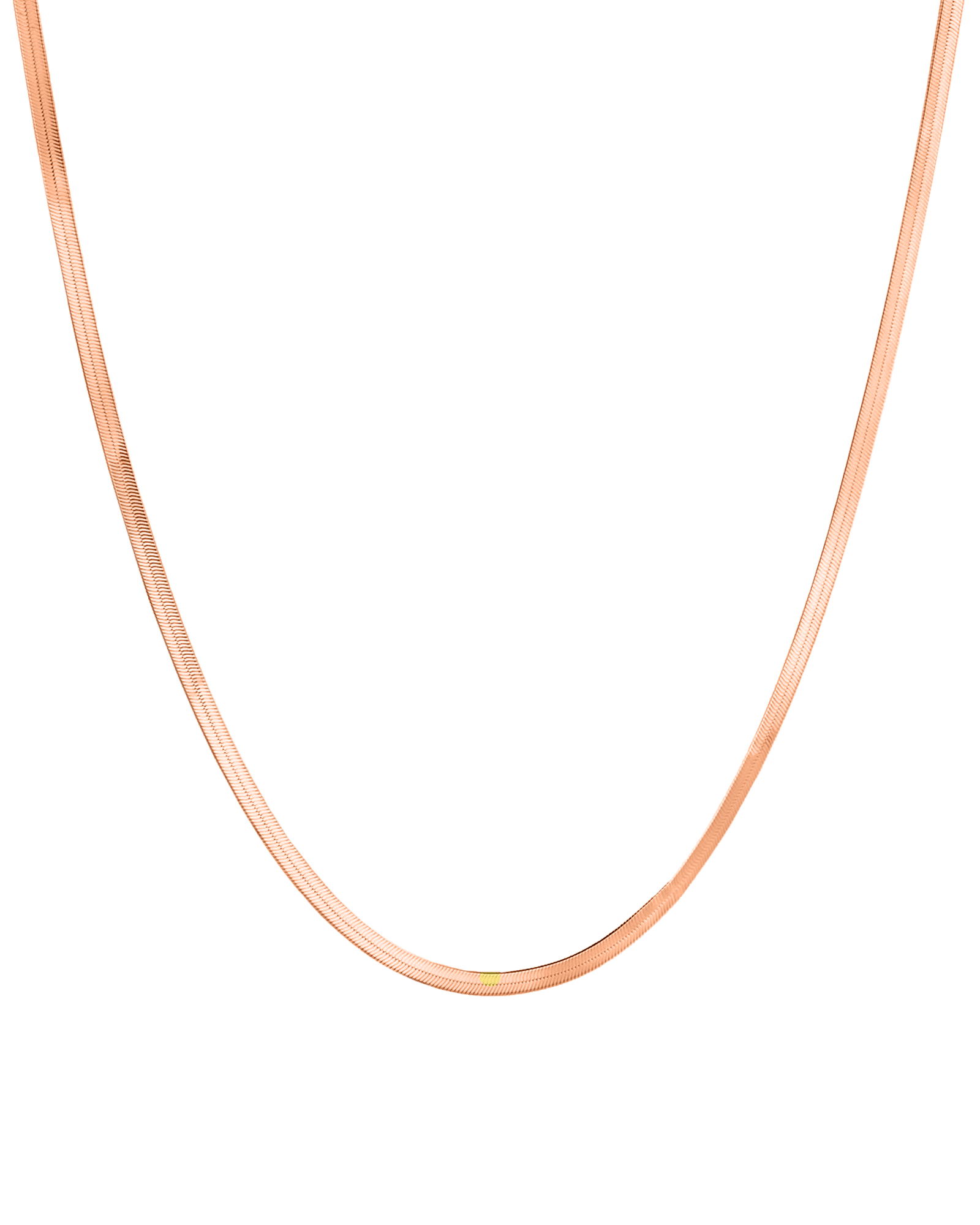 Herringbone Chain Necklace - 18K Rose Vermeil Chains magal-dev 