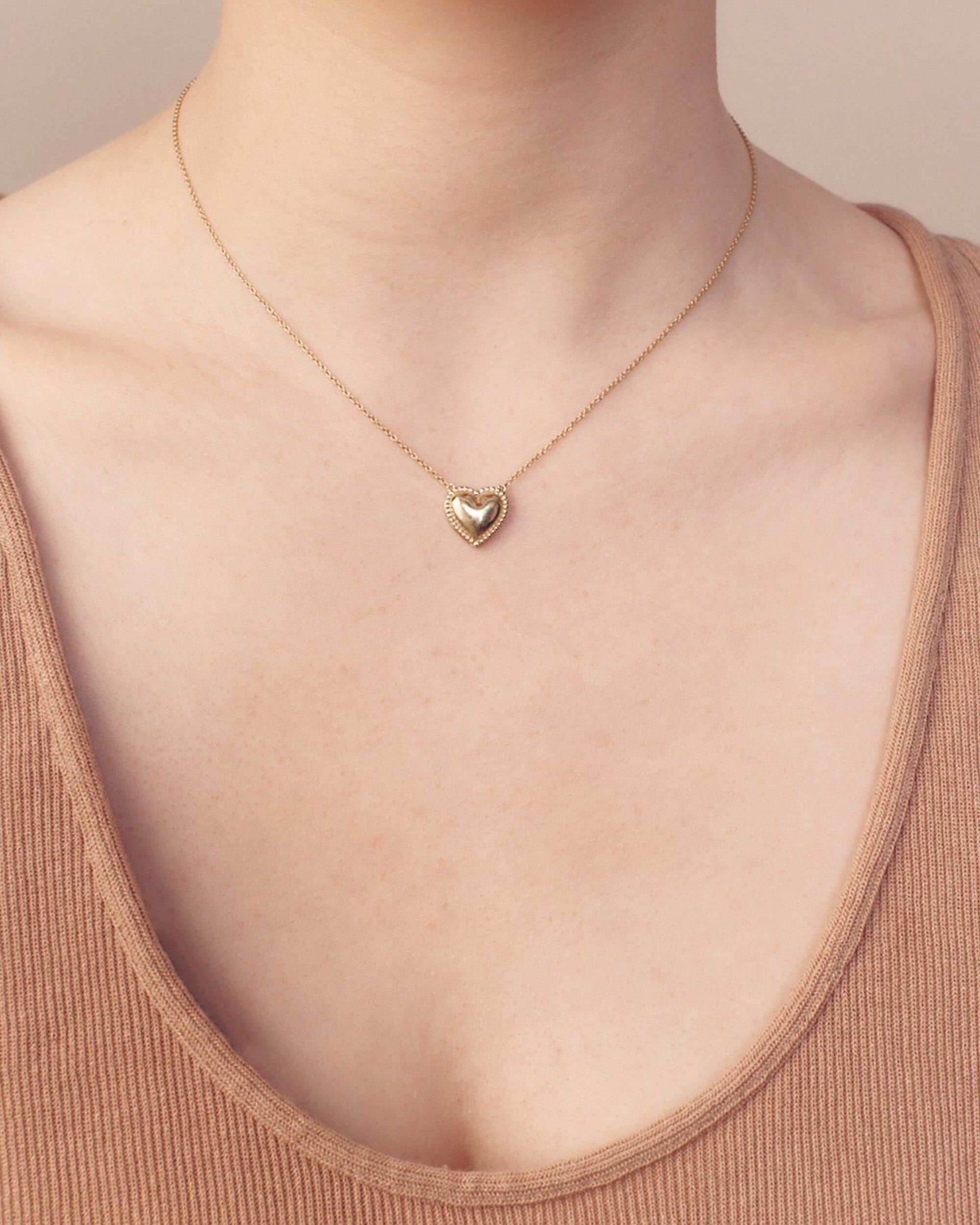 Heart Pendant Necklace - 18K Gold Vermeil Necklaces magal-dev 