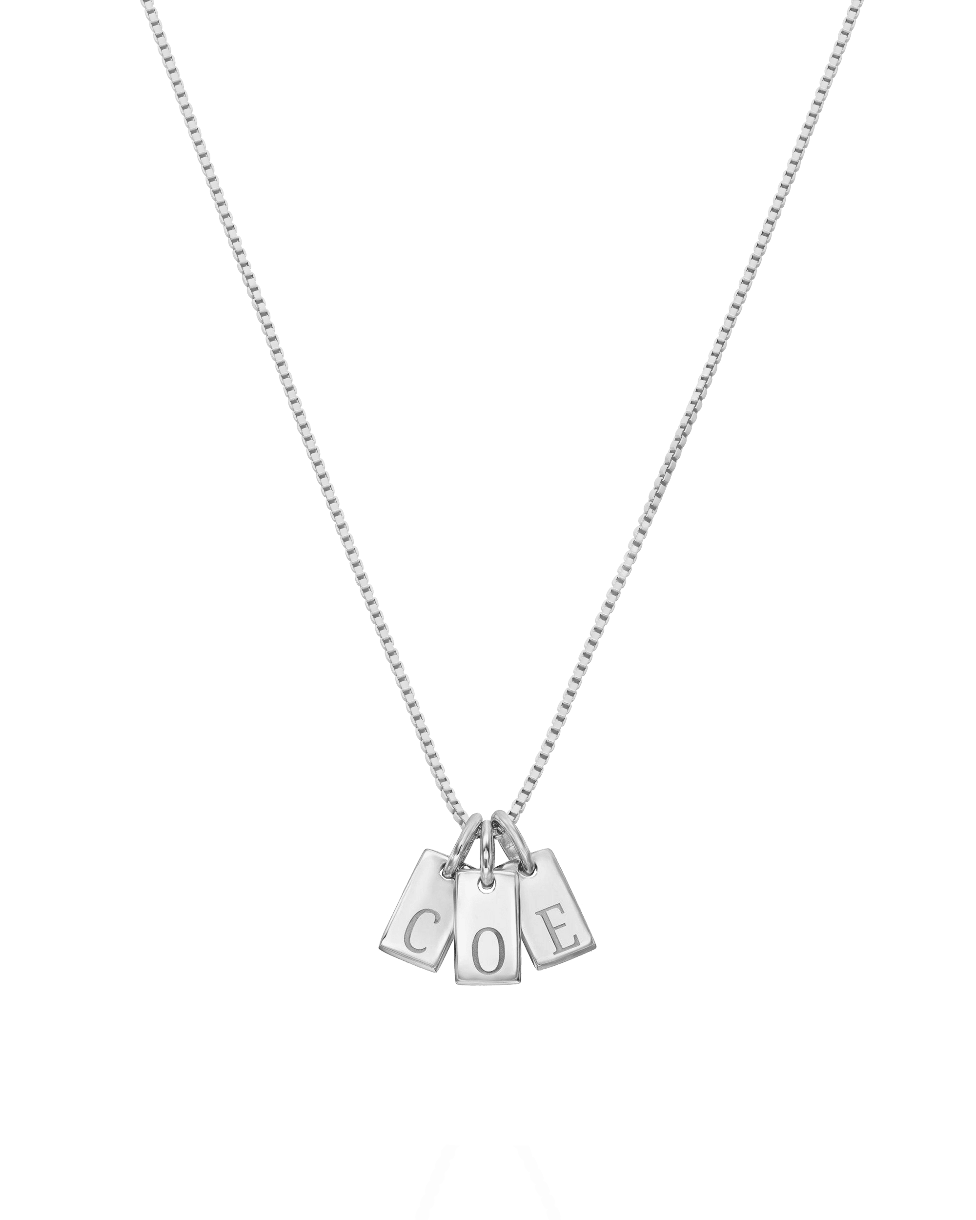 Silver Initial Lock Necklace