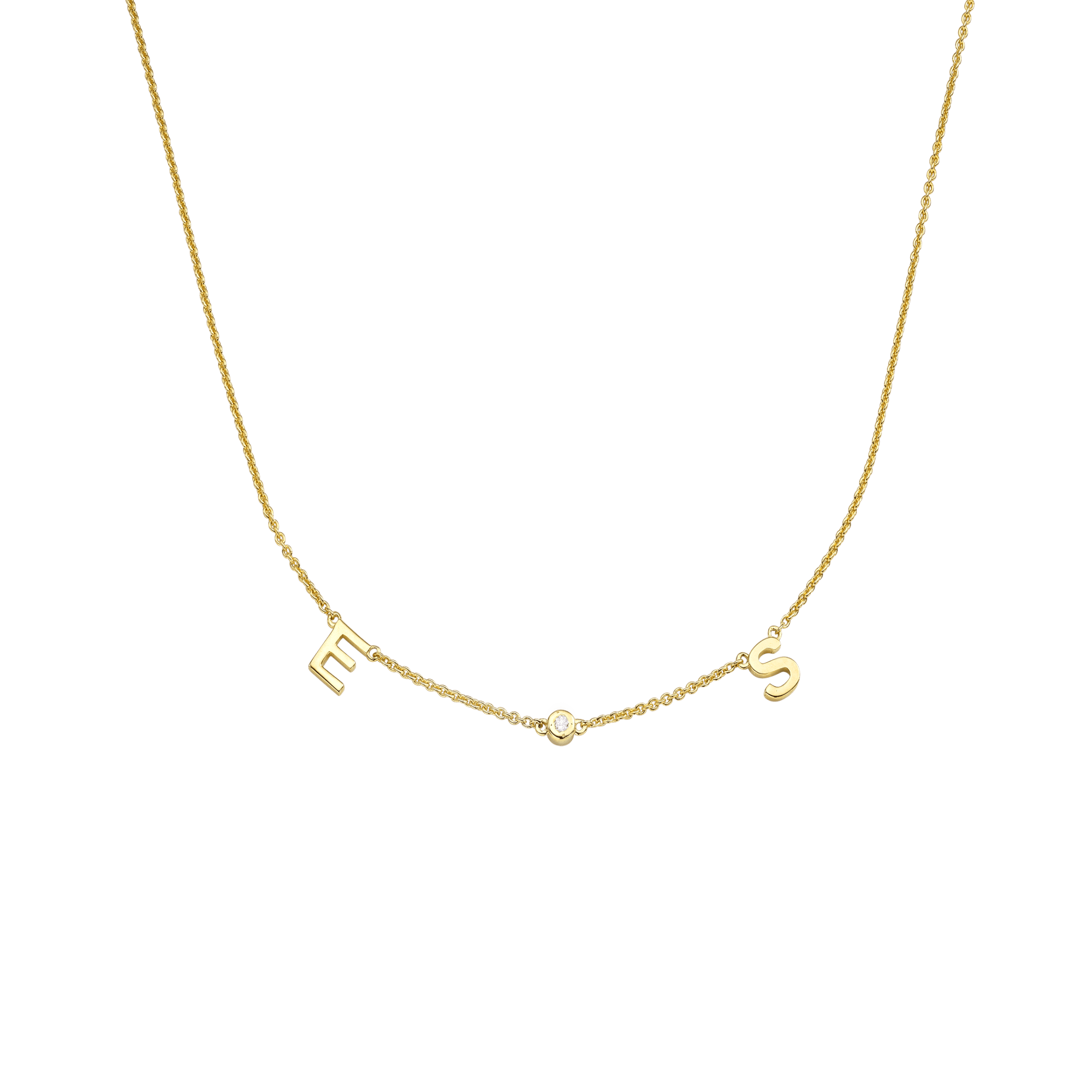 Heart of Gold String of Love Necklace - 14K Yellow Gold | Gift for Her | Magal Jewelry