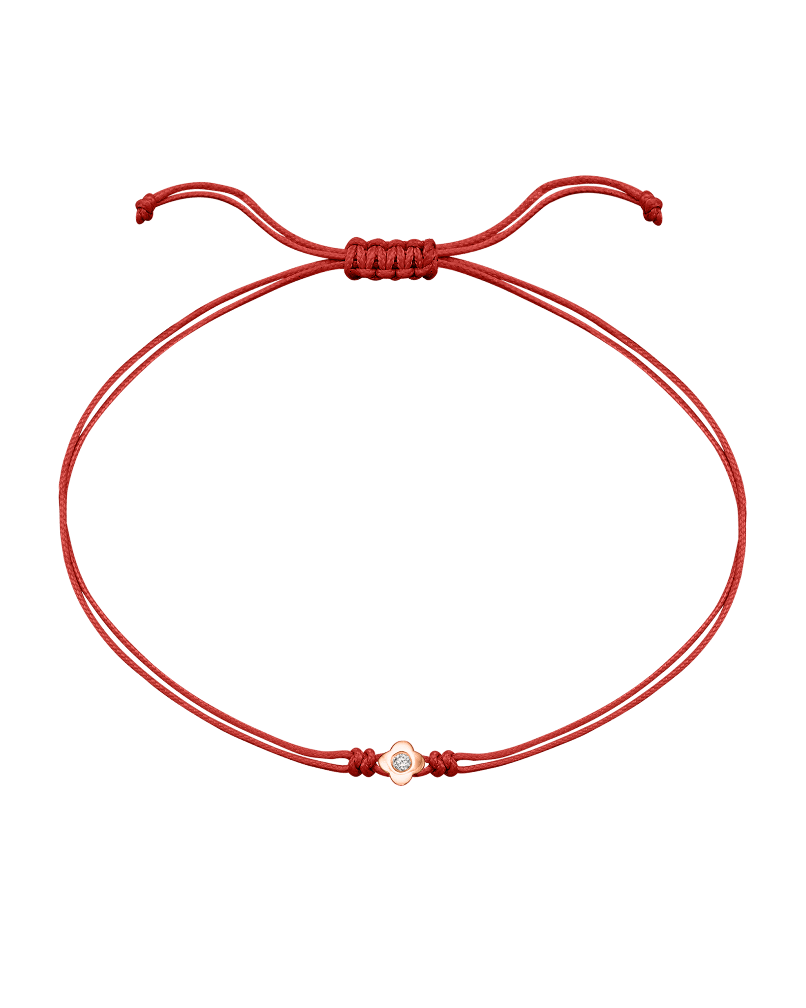 Lucky String Of Love - 14K Rose Gold Bracelets 14K Solid Gold Red 